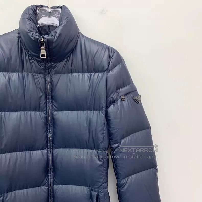 Prada Prada Dark blue triangle stand-up collar zipper long-sleev Size XS / US 0-2 / IT 36-38 - 3 Thumbnail