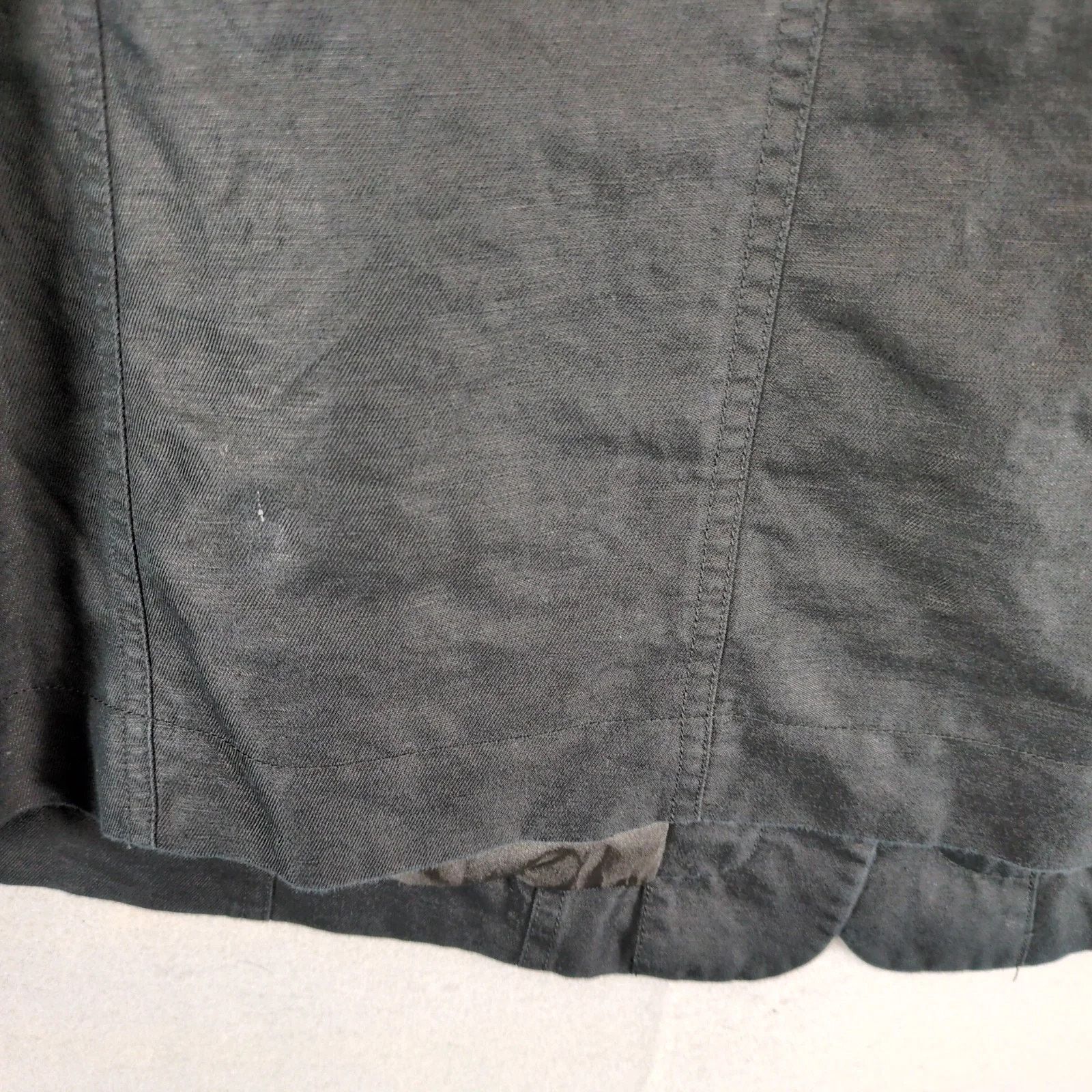 Coldwater Creek Coldwater Creek Black Linen Cotton Peacoat Jacket Women's 16 Size XXL / US 16-18 / IT 52-54 - 10 Thumbnail