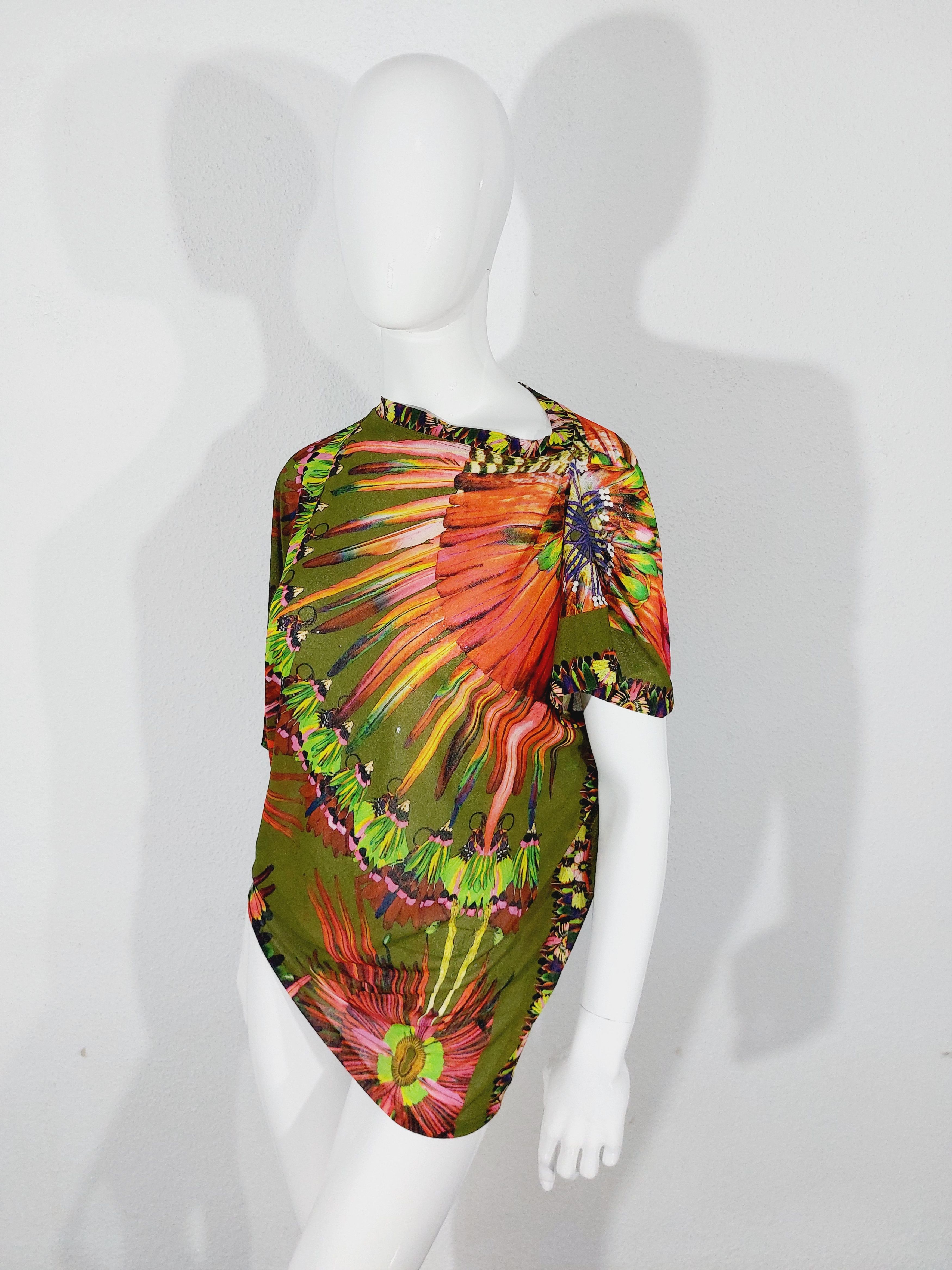 Jean Paul Gaultier Jean Paul Gaultier Tropical Feather Ethnic Maori Tunic Top Size L / US 10 / IT 46 - 5 Thumbnail