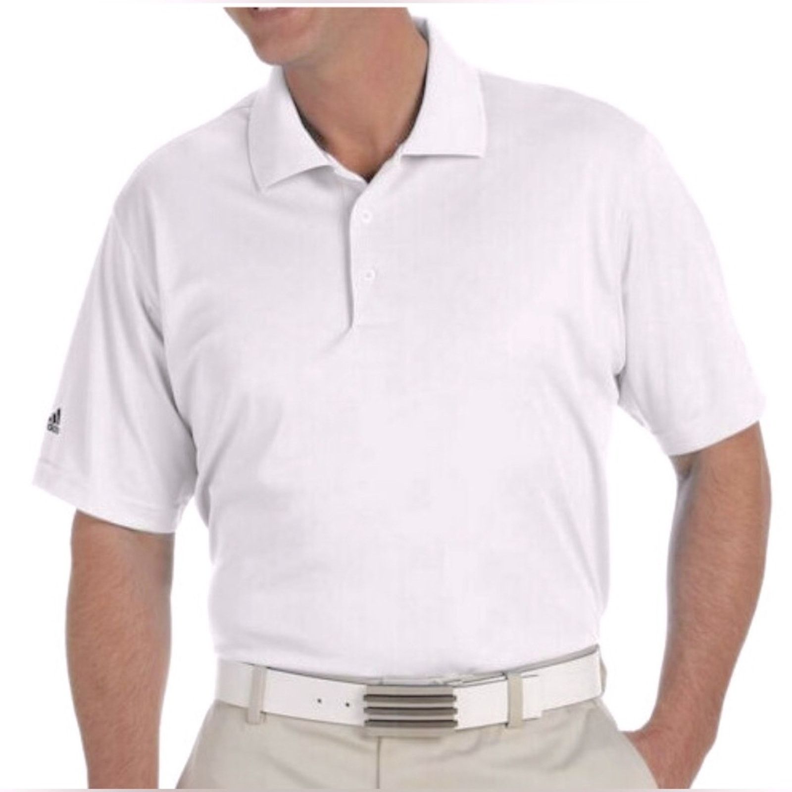 Adidas Adidas Golf Men's Climalite Jacquard Solid Polo Size US XXL / EU 58 / 5 - 1 Thumbnail
