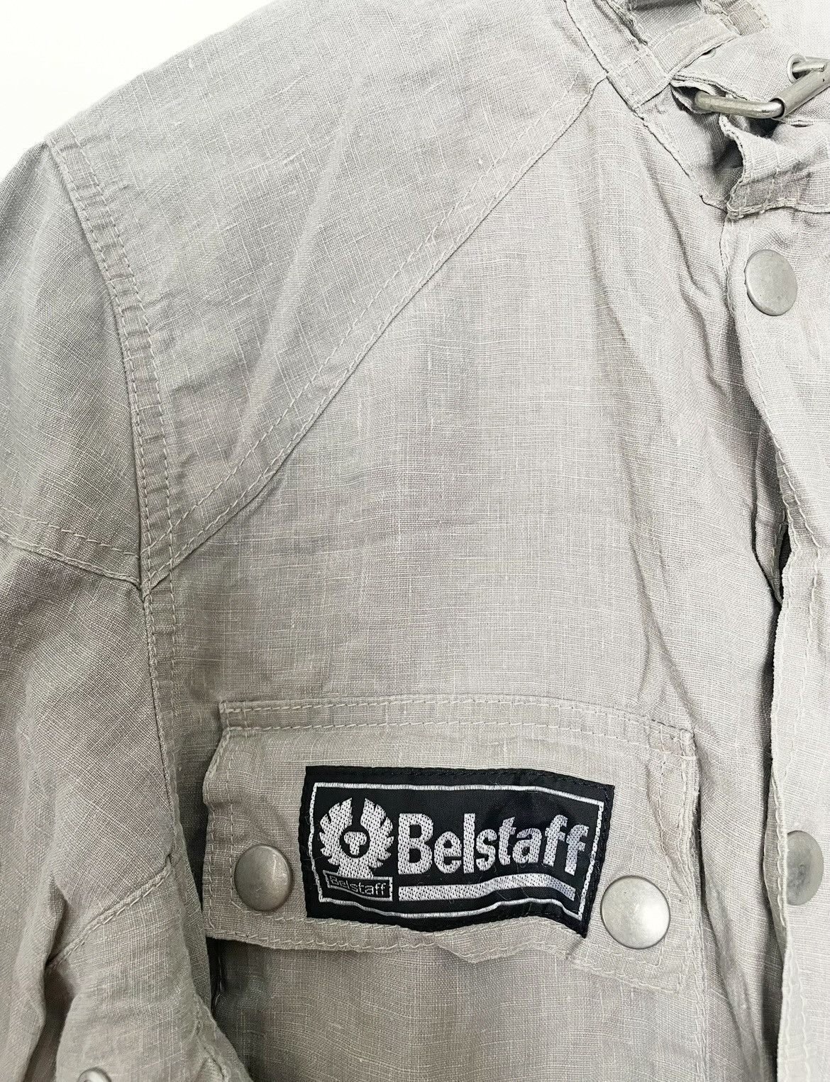 Belstaff × Vintage Belstaff grey linen jacket Size US M / EU 48-50 / 2 - 7 Thumbnail