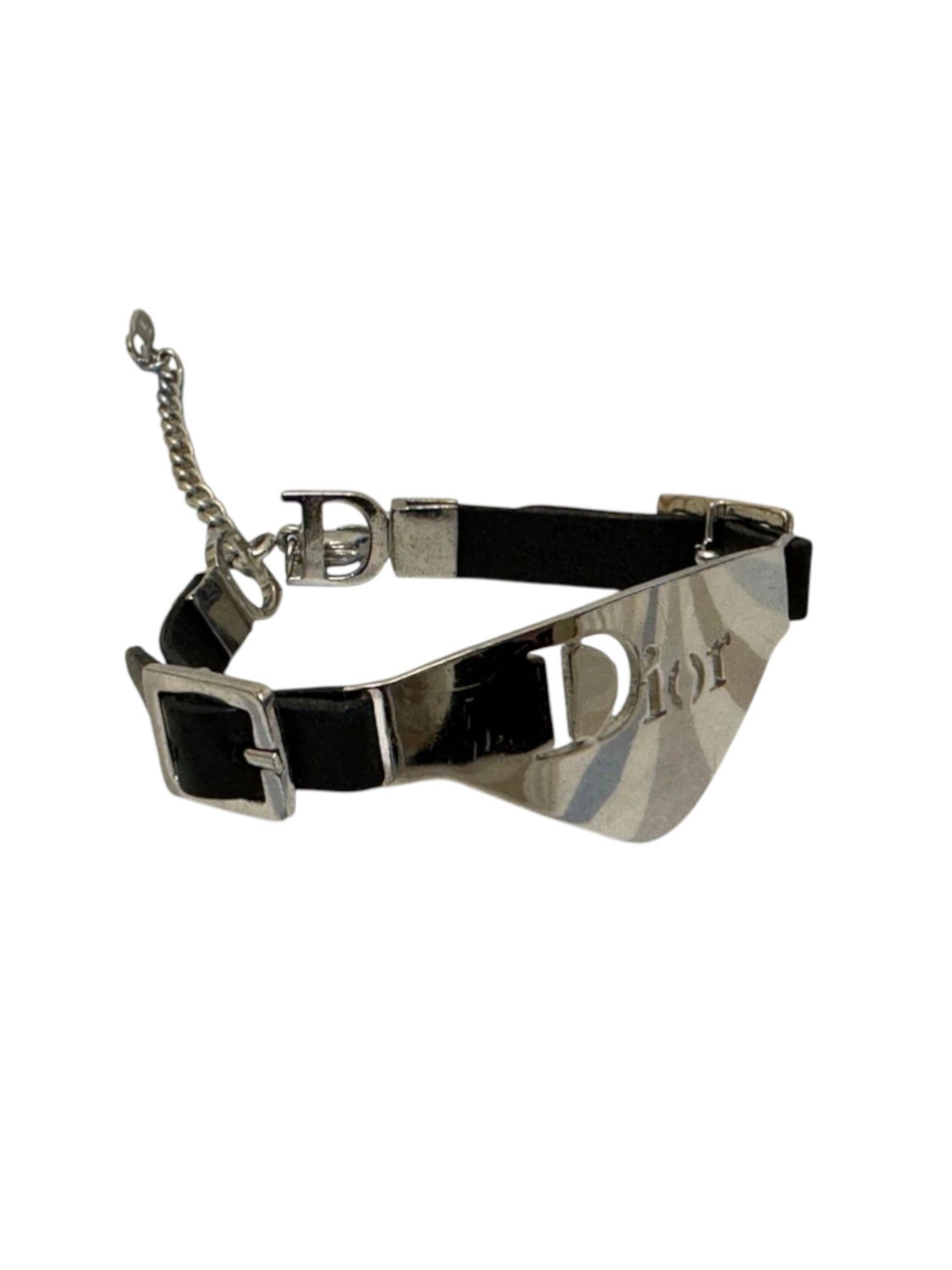 Dior Dior by John Galliano Silver Logo Plate Bracelet Size ONE SIZE - 1 Thumbnail