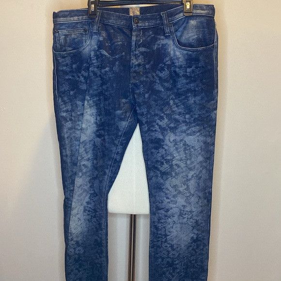 Prps PRPS 'Demon' Selvedge Print Straight-Skinny Denim Jeans Size US 38 / EU 54 - 2 Thumbnail