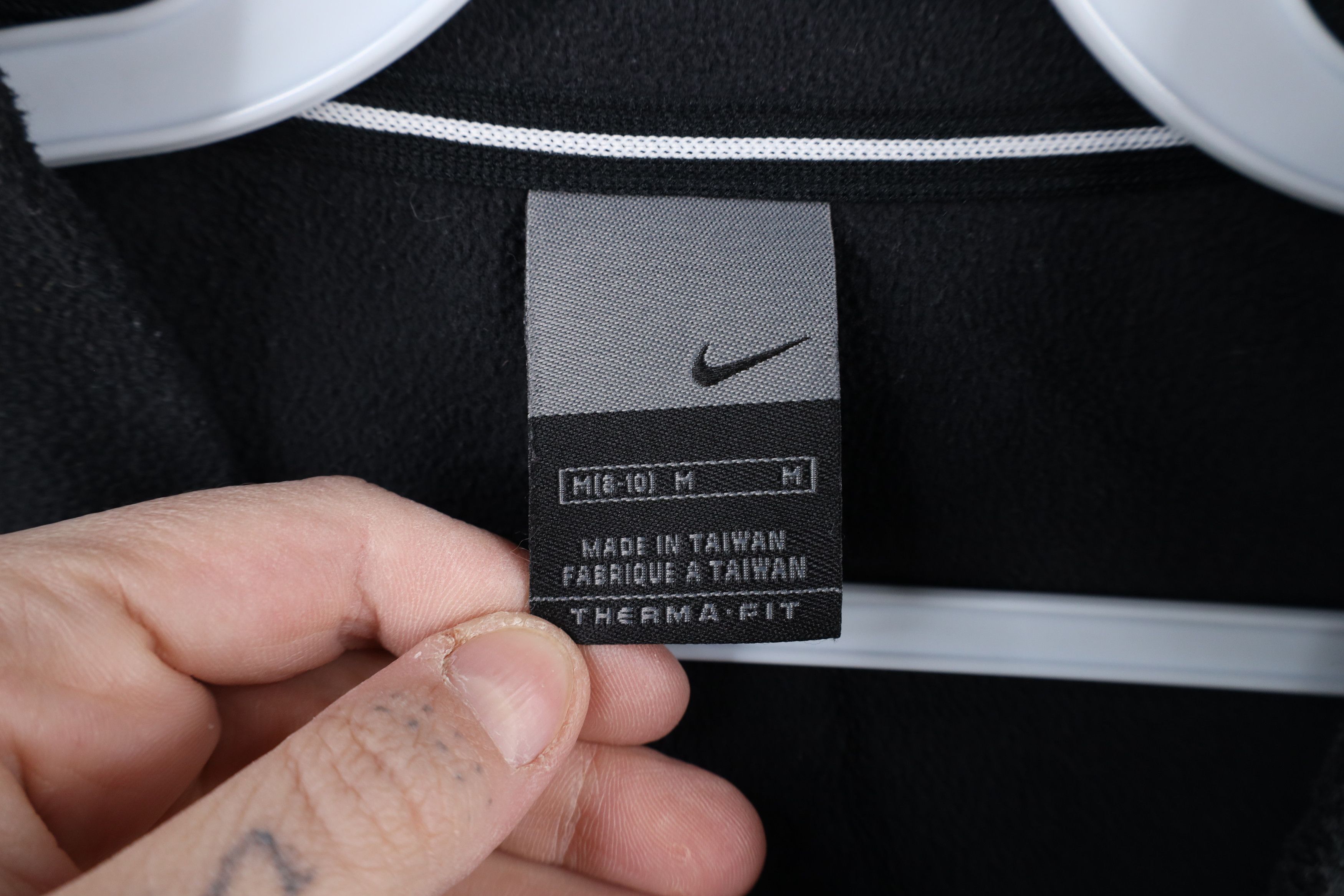 Nike × Vintage Vintage Nike Scott Mini Swoosh Soccer Fleece Sweater Black Size M / US 6-8 / IT 42-44 - 7 Thumbnail