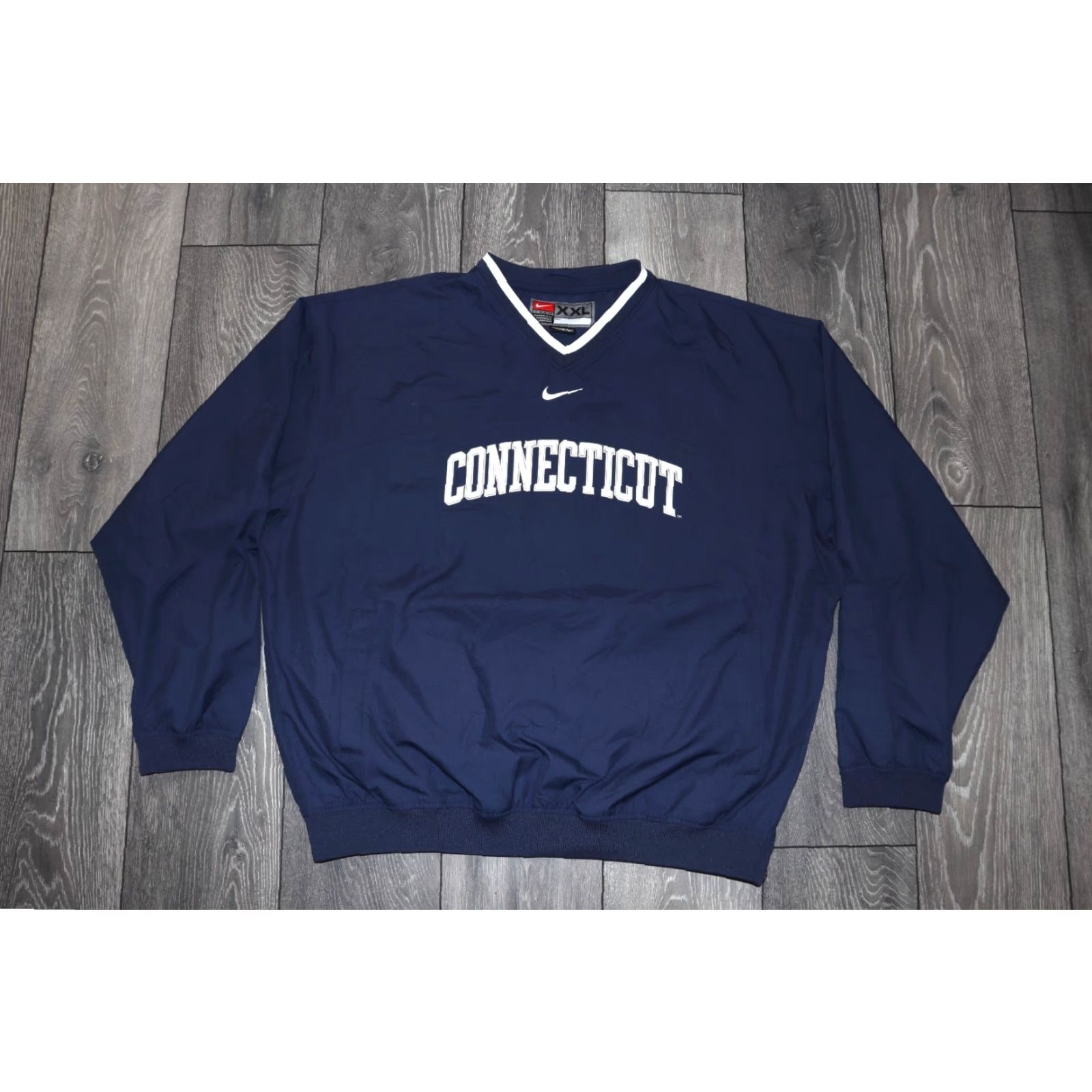 Nike VINTAGE Nike PULLOVER Shirt XXL 2XL MEN Blue SWOOSH UCONN CENTER 2000S Y2K Size US XXL / EU 58 / 5 - 2 Thumbnail
