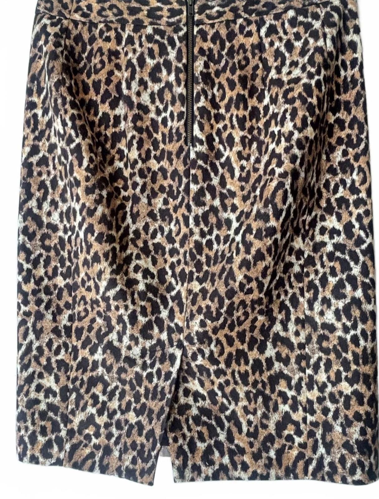 Other Loft Chic Leopard Print Pencil Skirt Size 26" / US 2 / IT 38 - 5 Thumbnail