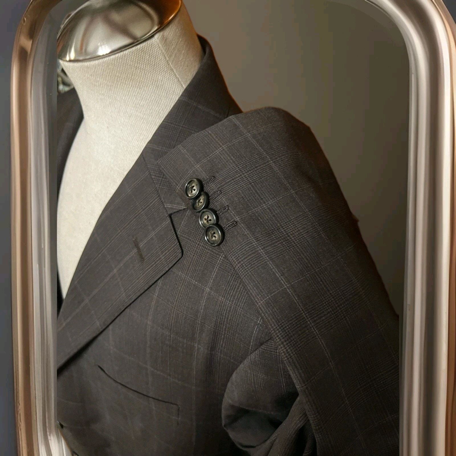 Corneliani Corneliani Brown 100% Virgin Wool Jacket Mens Size 48L US Size 48L - 3 Thumbnail