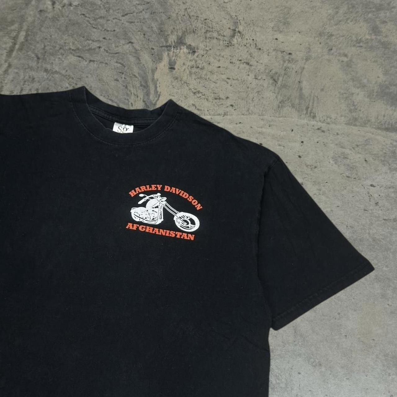 Harley Davidson × Vintage Vintage Y2K Harley Davidson Afghanistan T-Shirt Size US L / EU 52-54 / 3 - 1 Thumbnail