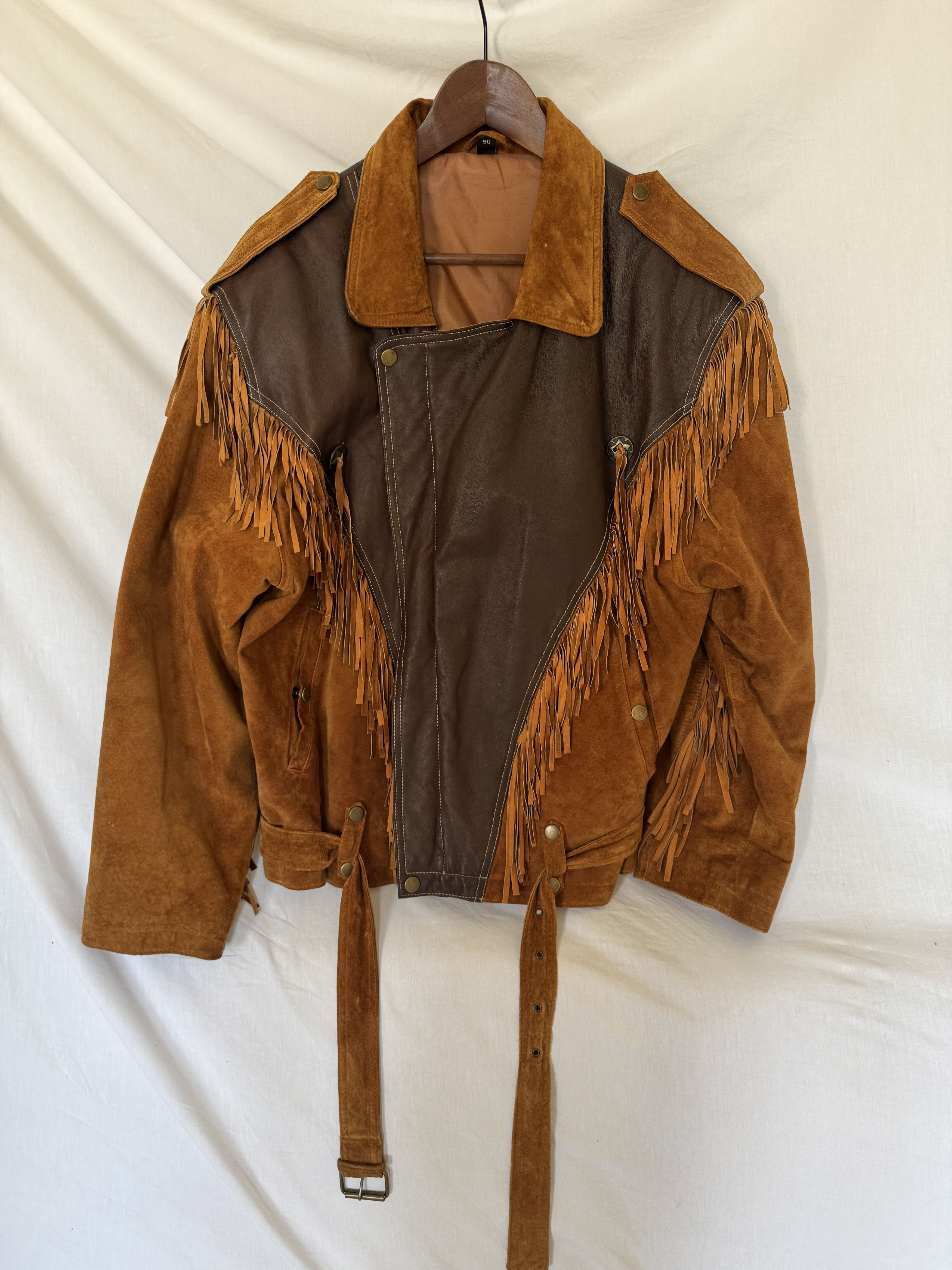 Cowboy Equipment × Vintage Vintage Western Fringe Suede & Leather Jacket Visvim - esque Size US L / EU 52-54 / 3 - 2 Thumbnail