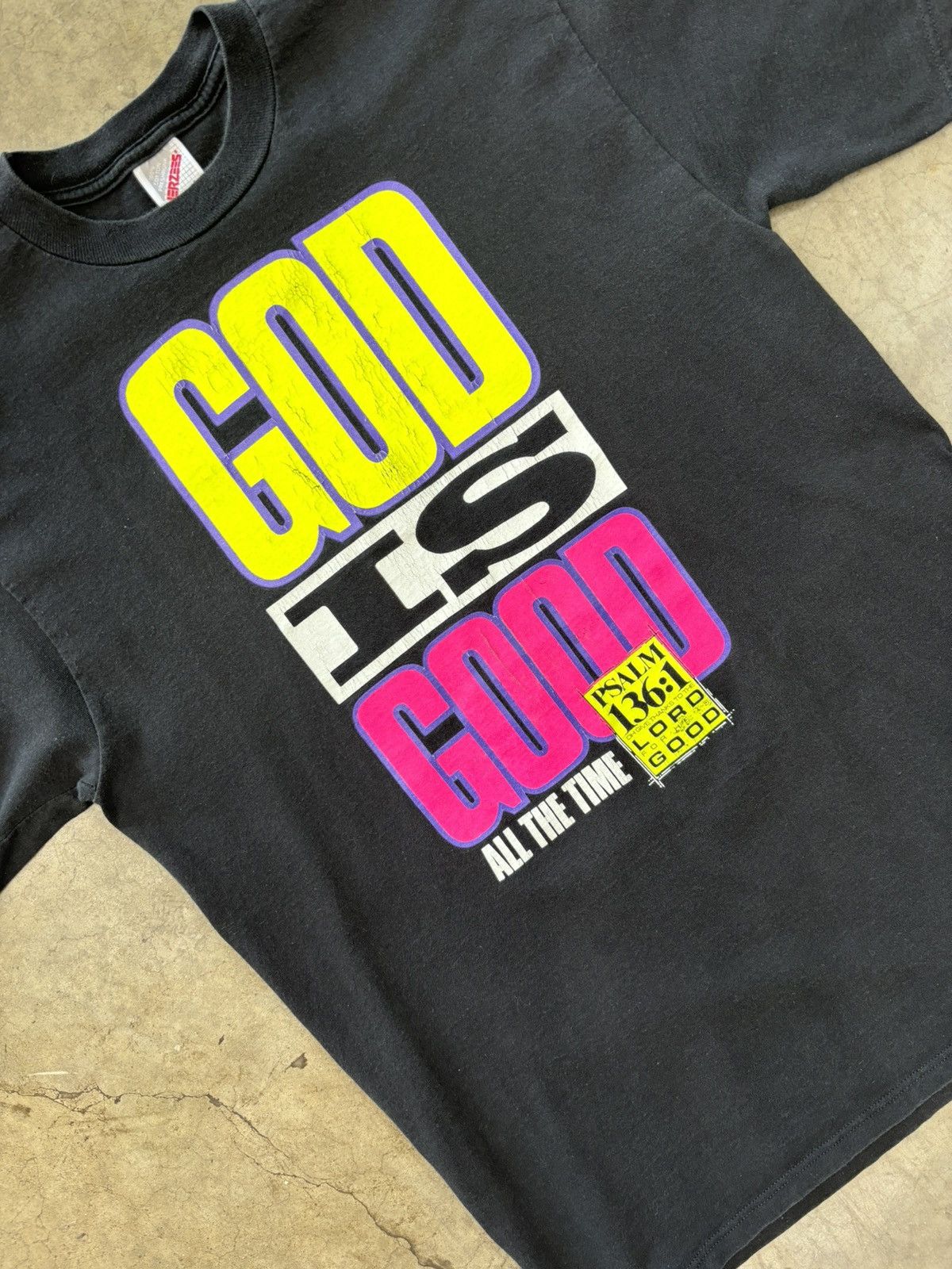 Vintage Vintage God is Good All The Time Psalm Religious Tee Large Size US L / EU 52-54 / 3 - 1 Thumbnail