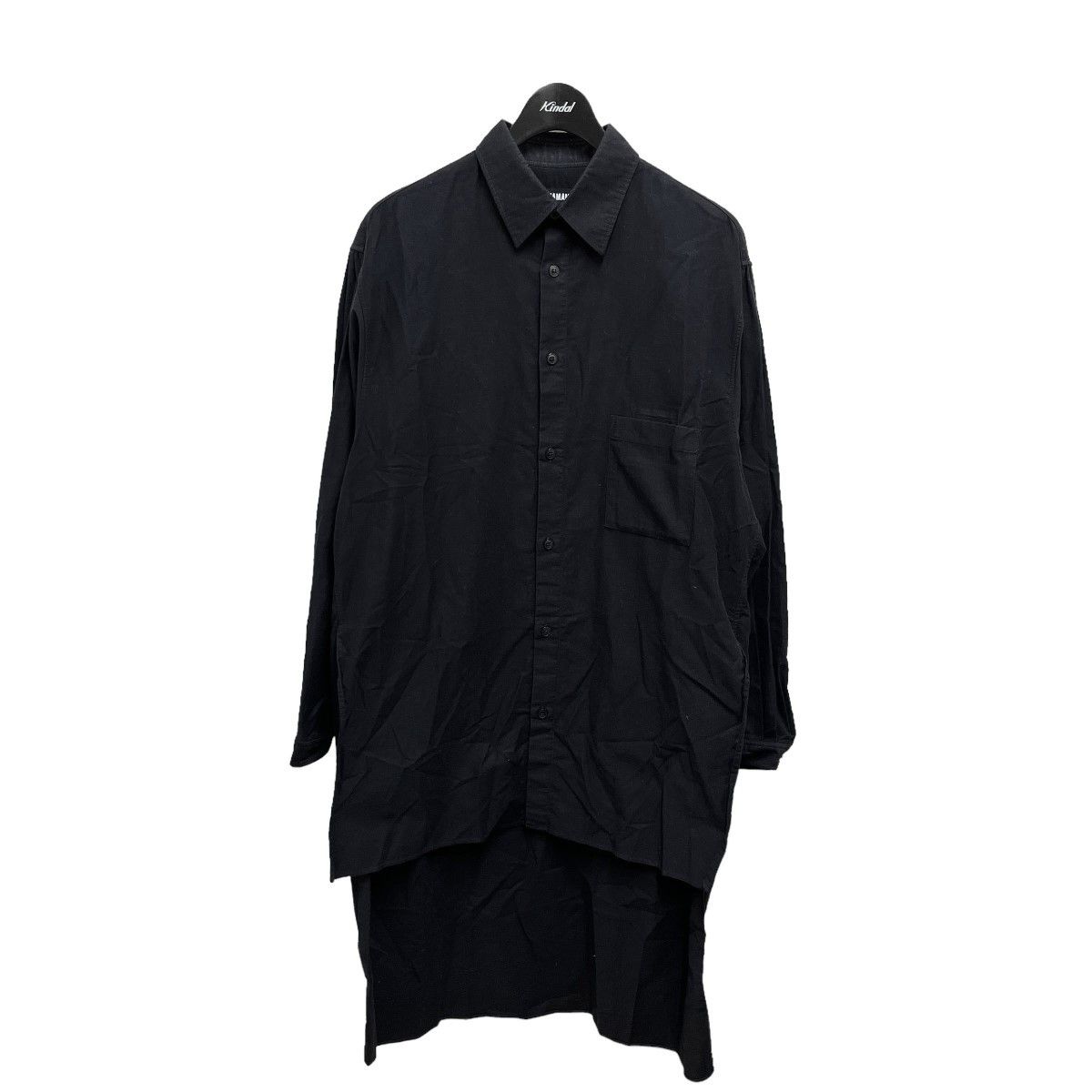 image of Yohji Yamamoto Pour Homme 17Ss Staff Shirt in Black, Men's (Size Large)