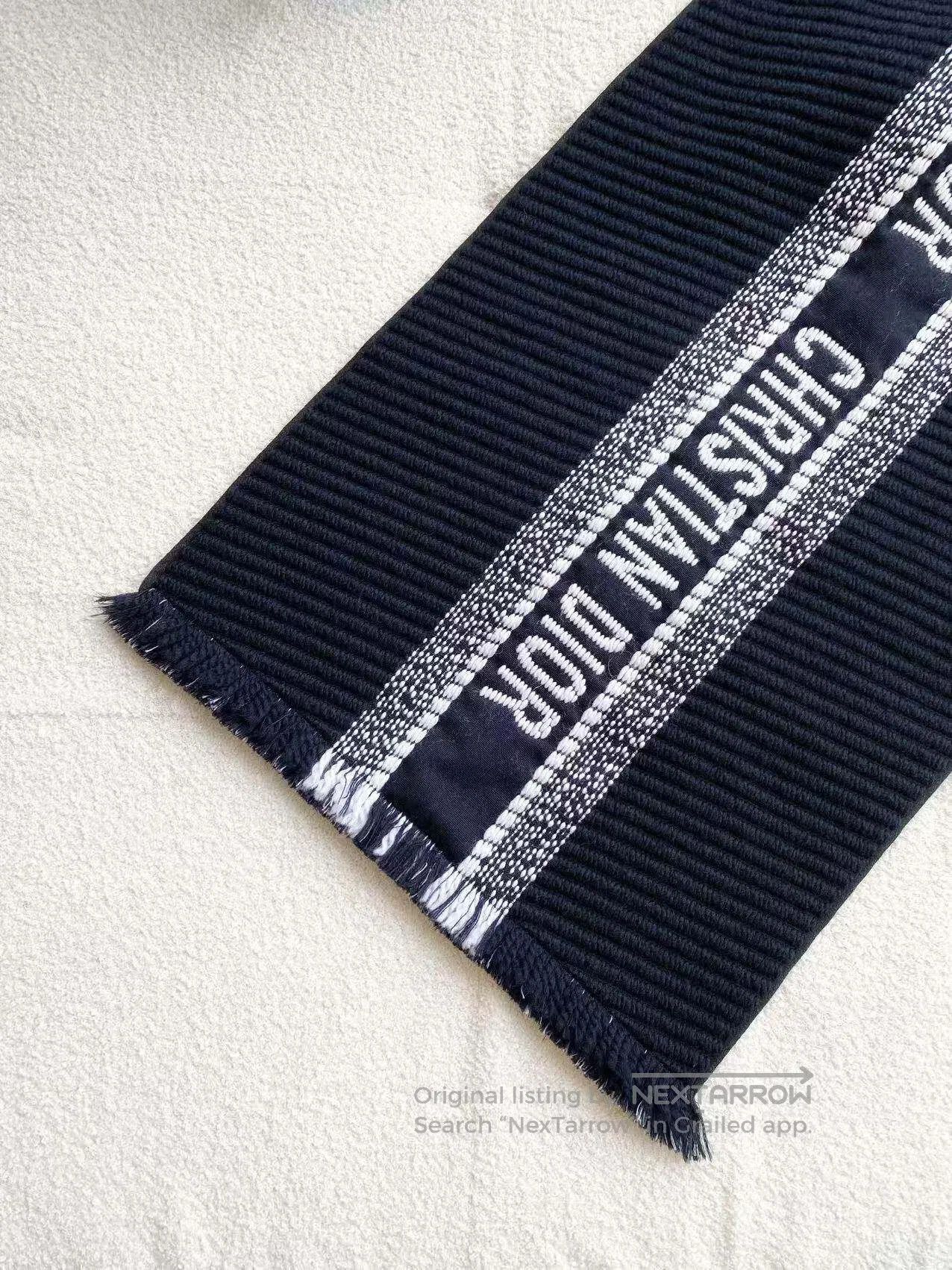 Dior Dior Presbyon double-sided fringed scarf| Size ONE SIZE - 3 Thumbnail