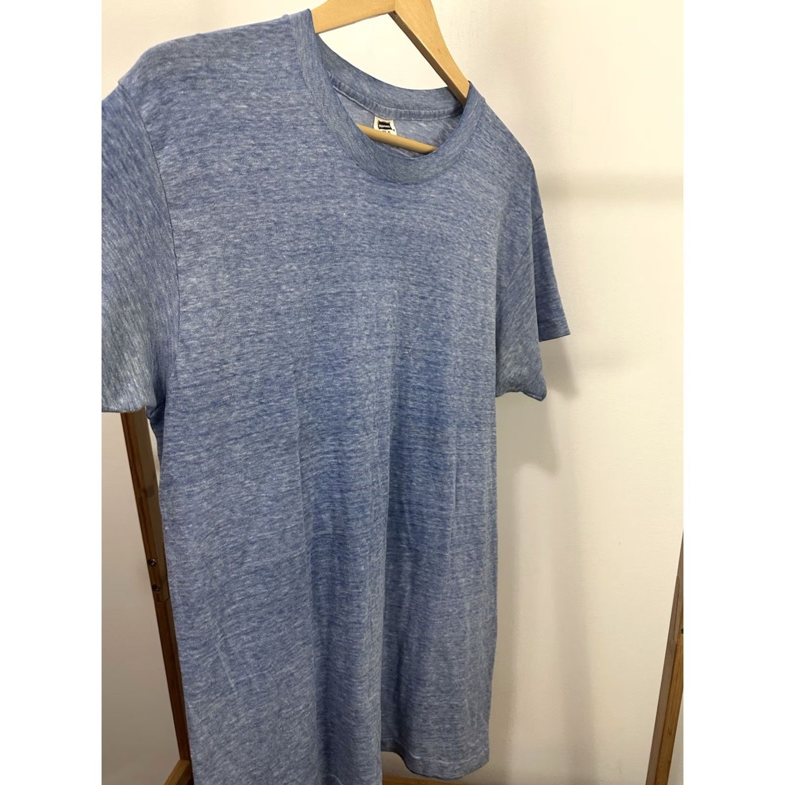 Hanes VTG 70s Hanes Worn Blue T-Shirt XL Men Shirt Burnout Gradient Faded Paper Thin 70s Grunge Size US XL / EU 56 / 4 - 5 Thumbnail