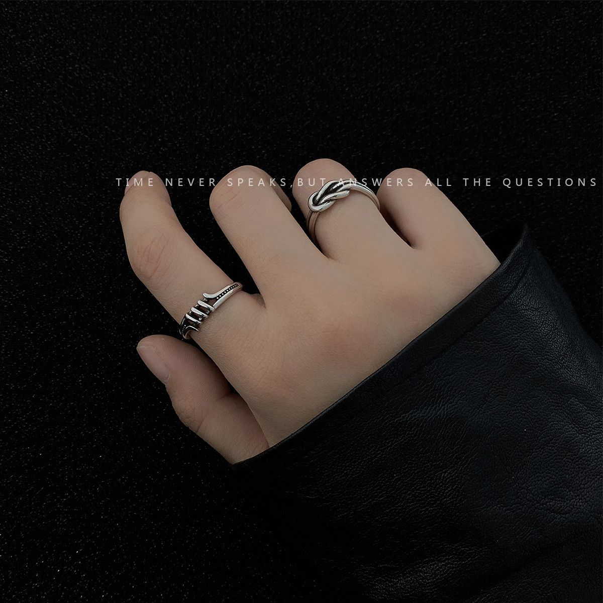 Jewelry Dark Jewelry Rings Open Size Chrome Ring (Size 7-13) Size ONE SIZE - 2 Thumbnail
