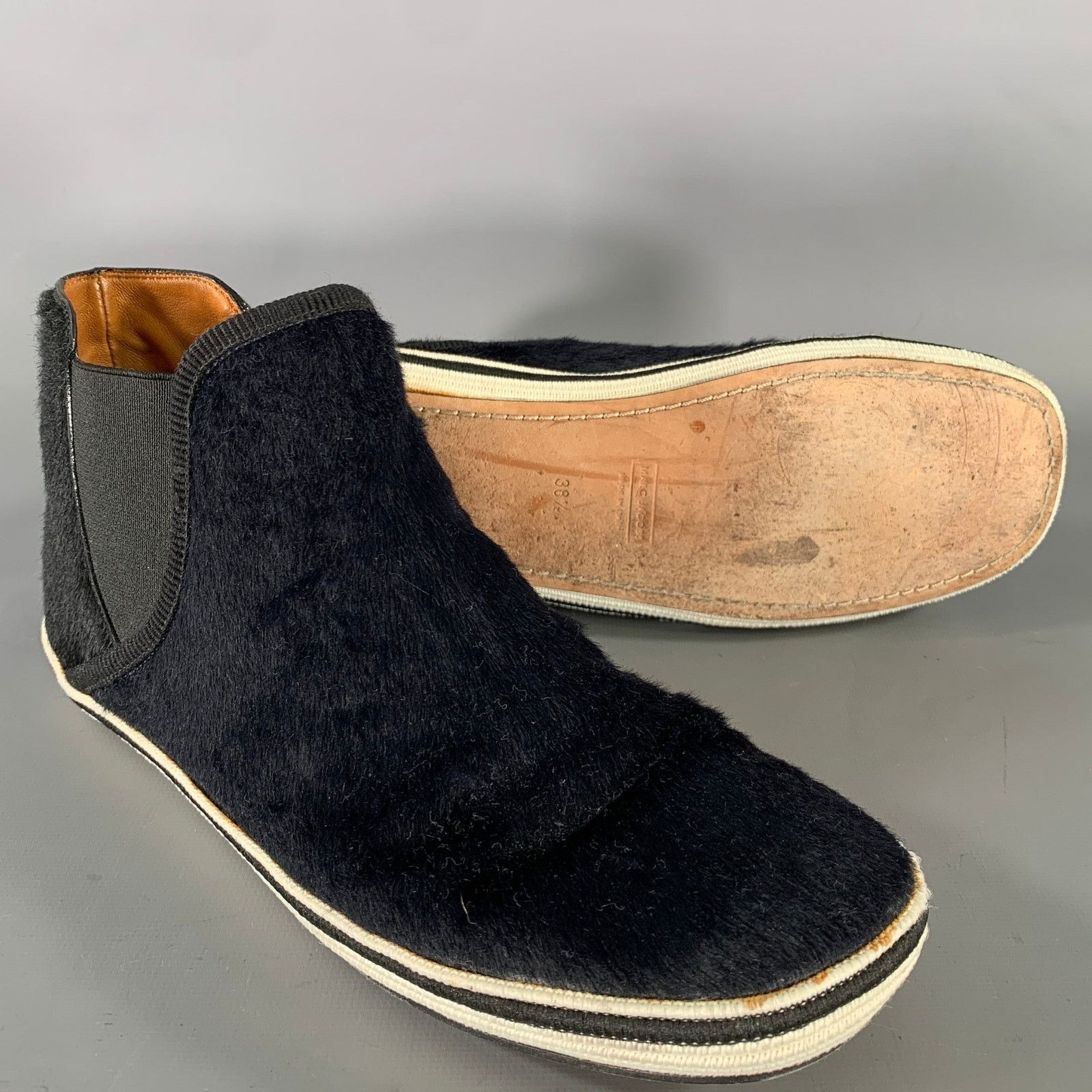 Marc Jacobs MARC JACOBS Size 8 Black Leather Calfskin Chelsea Flats Size US 8 / IT 38 - 5 Thumbnail