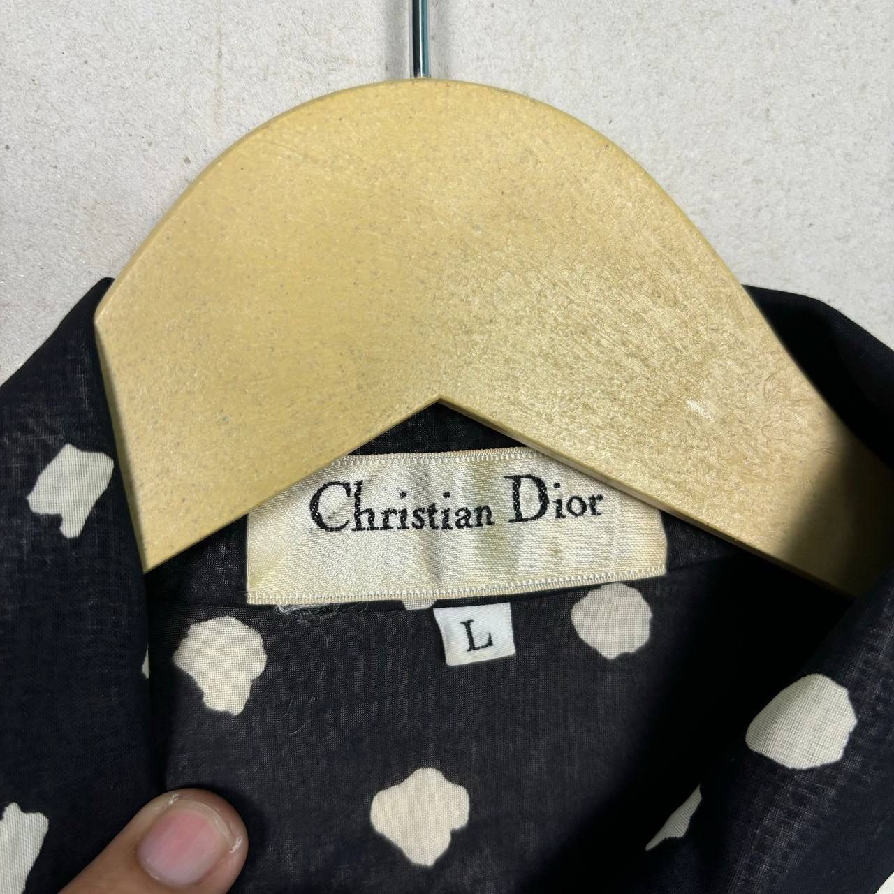 Christian Dior Monsieur CHRISTIAN DIOR SLEEVELESS POLKA DOT BLOUSE SHIRT Size L / US 10 / IT 46 - 4 Thumbnail