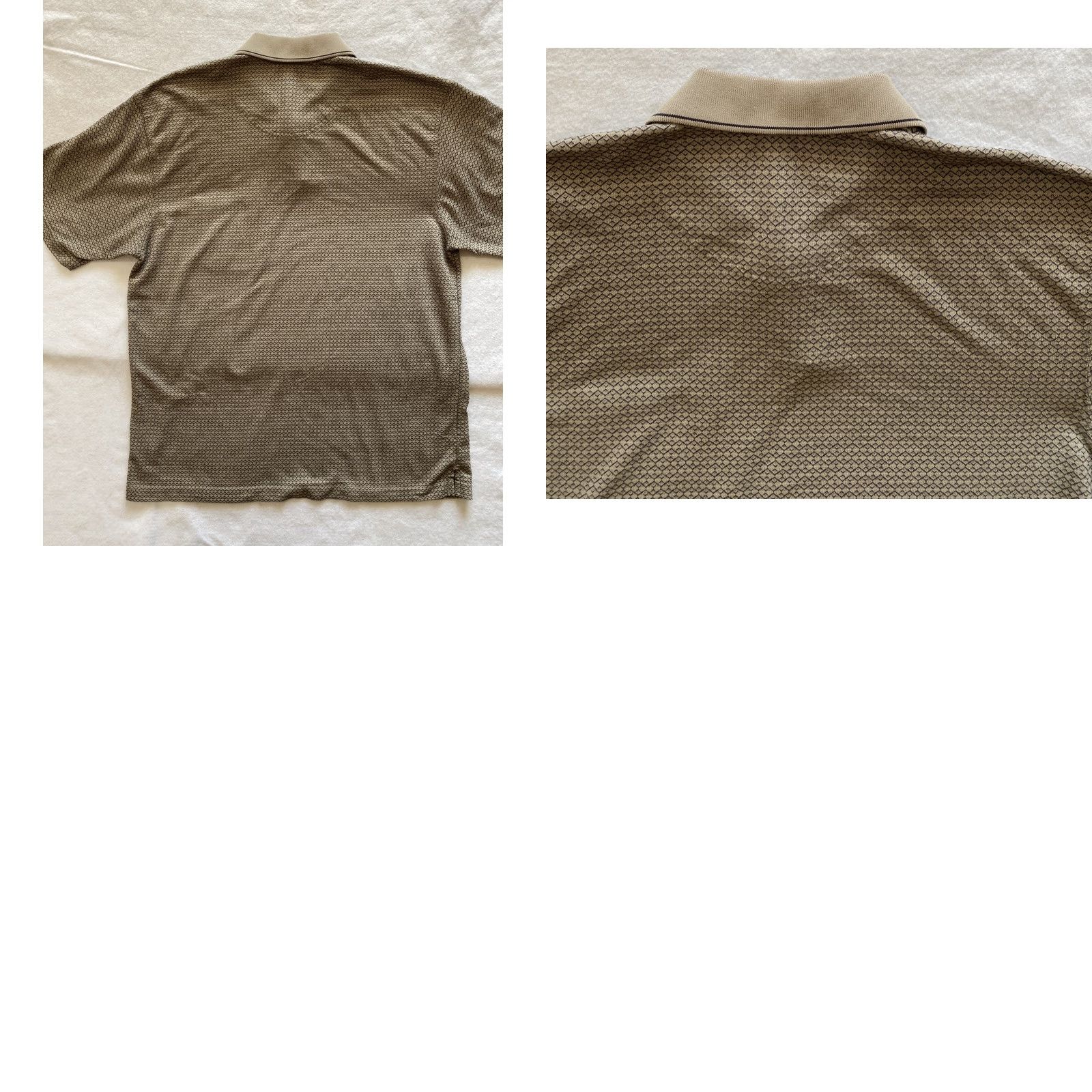Van Heusen Van Heusen Men's Polo Shirt L Golf Pocket Casual Business / 16-11 Plaid Brown Beige Cotton/Poly Knit Shirt Men Regular Size US L / EU 52-54 / 3 - 8 Thumbnail