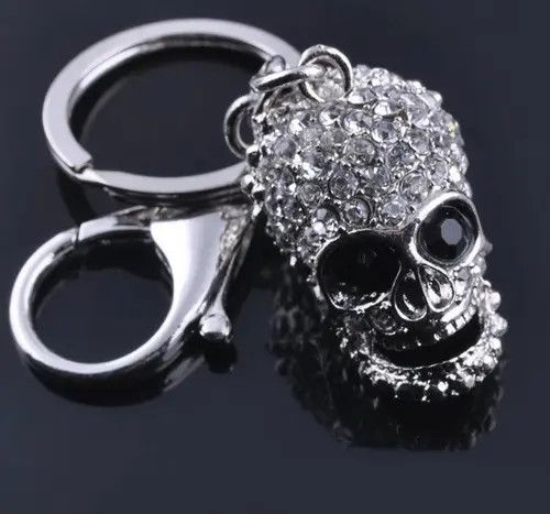VIBE C.Zircon Inlaid Skull Head Keychain Size ONE SIZE - 5 Thumbnail