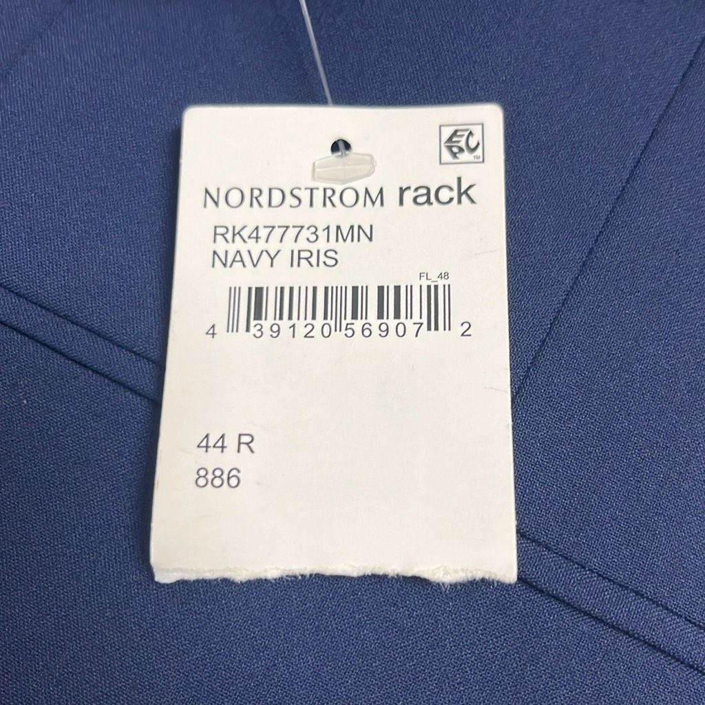 Nordstrom Nordstrom Rack Mens 44R Slim Fit Suit Jacket Iris Blue Pockets Two Button NWT Size 44S - 10 Thumbnail