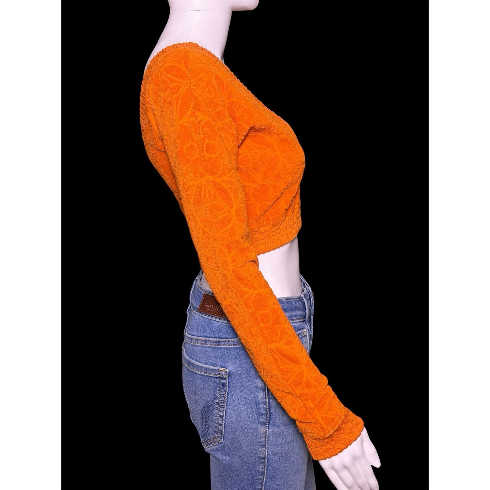 Louis Vuitton Authentic Louis Vuitton '23 Orange Monogram Flower Crop Top Size S / US 4 / IT 40 - 5 Thumbnail