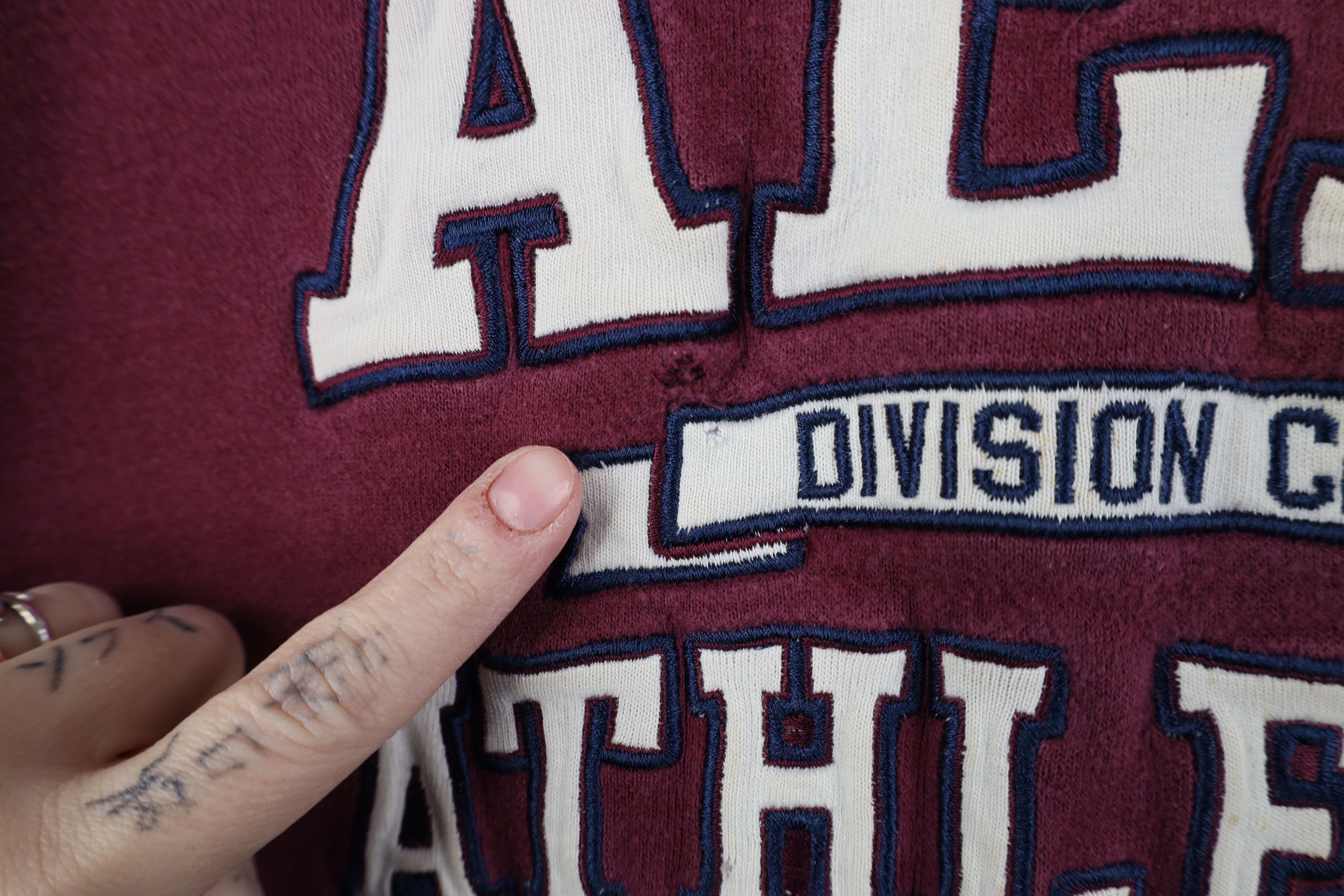 Aeropostale Vintage 90s Y2K Aeropostale Spell Athletics Hoodie Maroon Size US XL / EU 56 / 4 - 6 Thumbnail