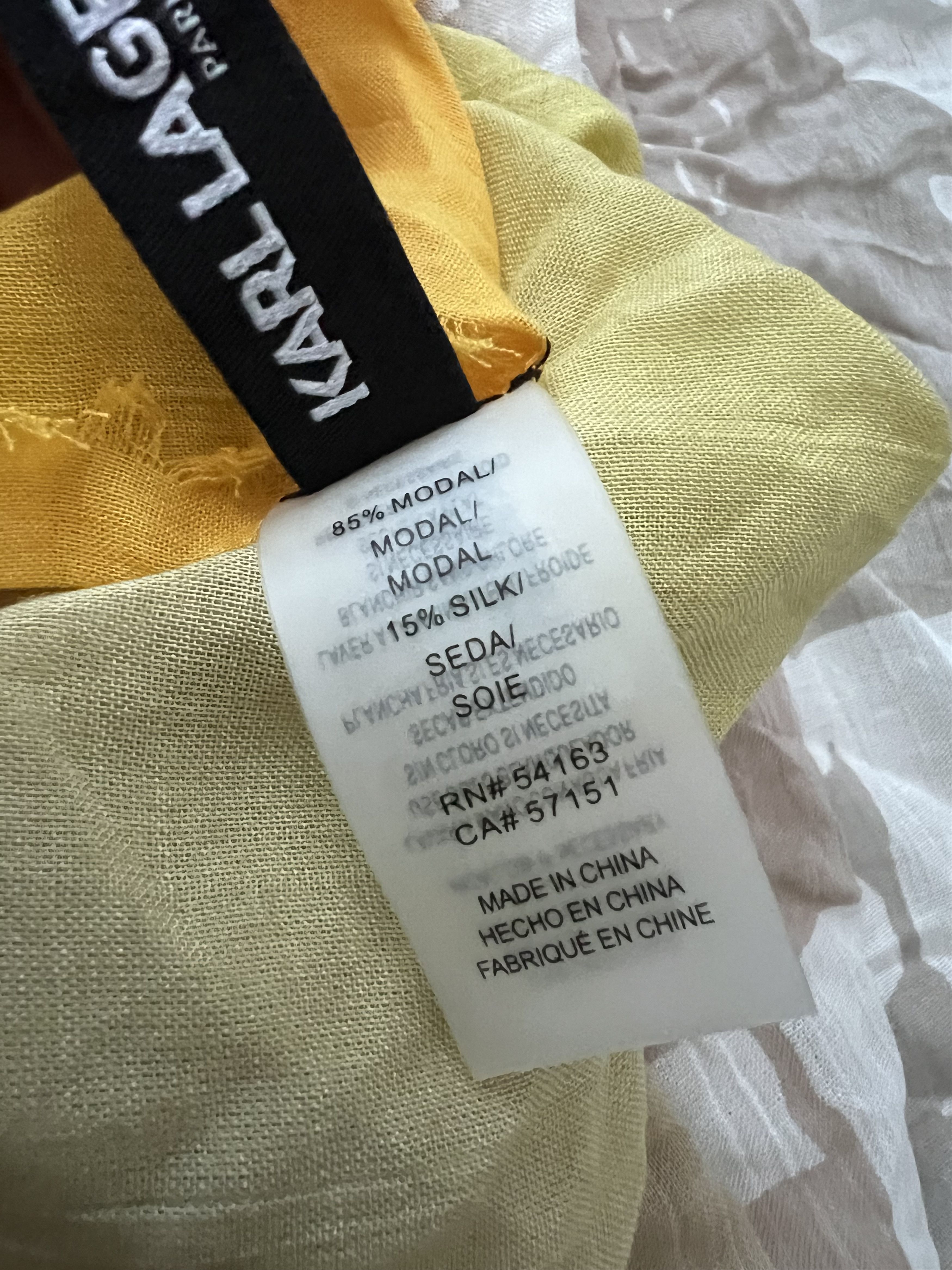 Karl Lagerfeld Karl Lagerfeld Women's Multicolor Modal Silk Scarf Size ONE SIZE - 5 Thumbnail