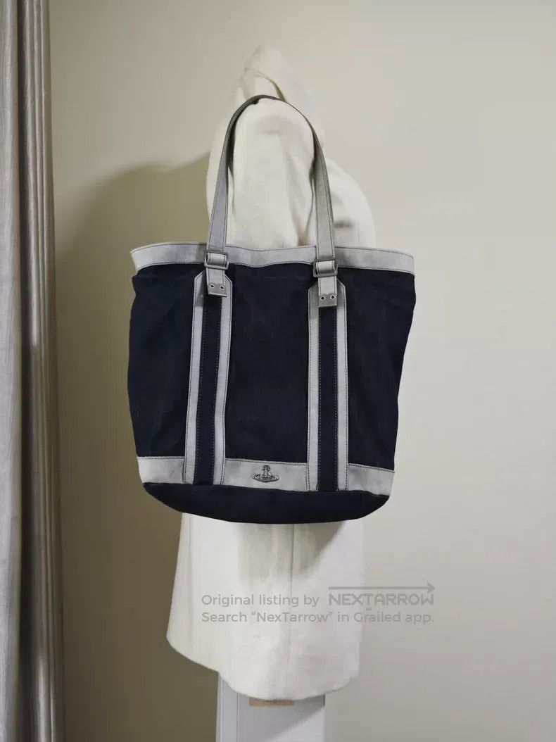 Vivienne Westwood Vivienne Westwood size os Denim color block tote bag Size ONE SIZE - 3 Thumbnail