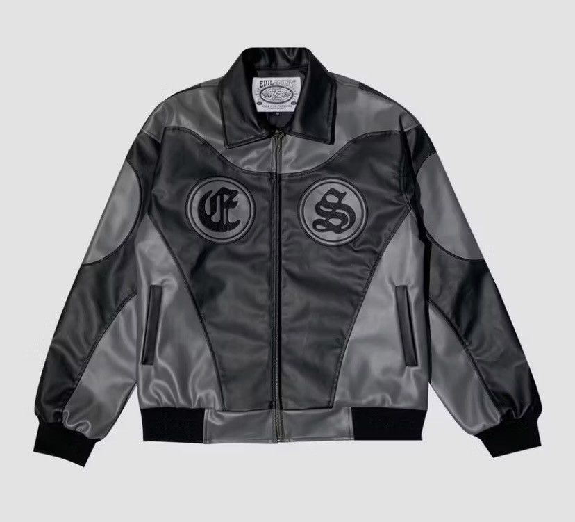 Other Leather jacket tursty black gray streetwear Size US XL / EU 56 / 4 - 2 Thumbnail