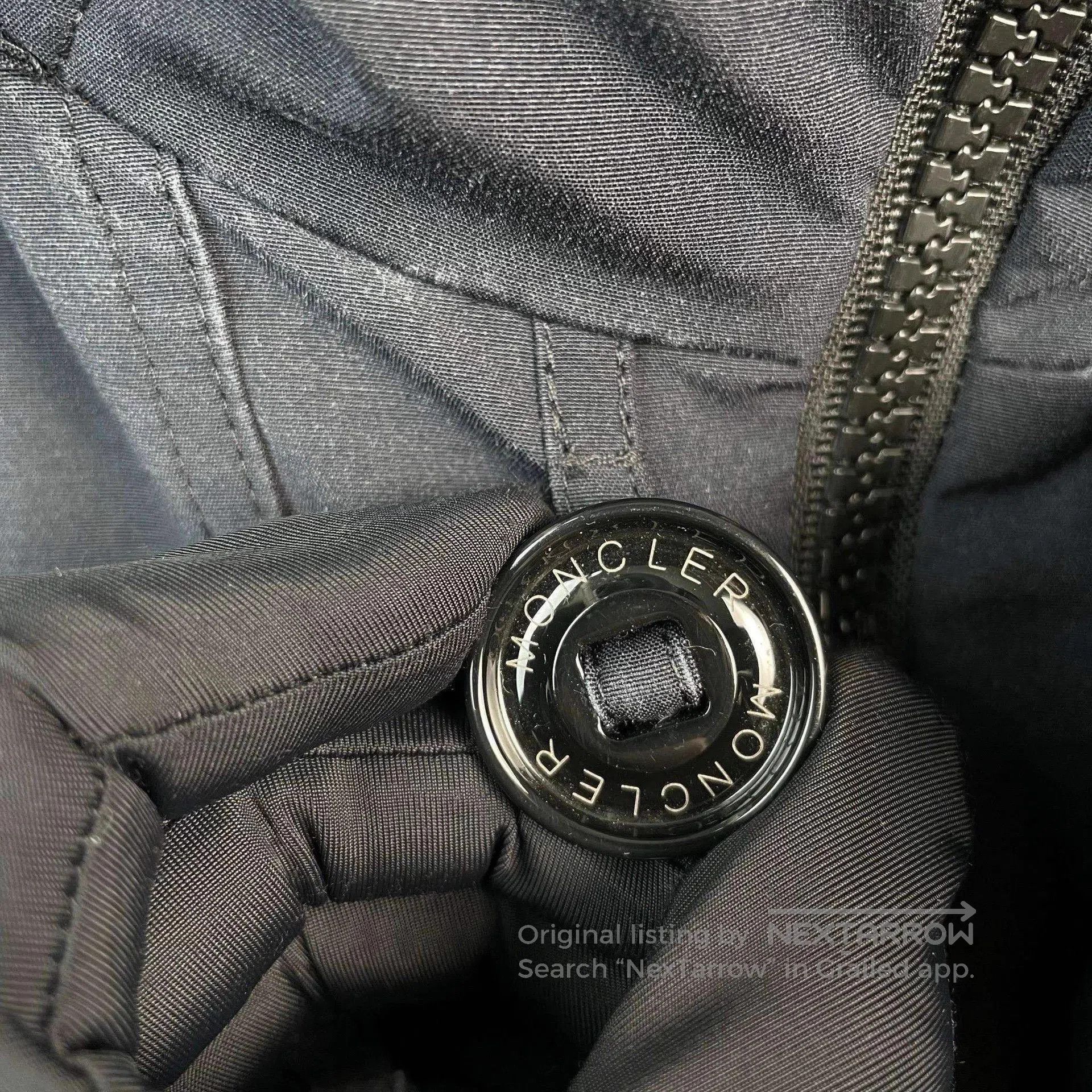 Moncler Black Faux Fur Hooded Heavy Coat - XL. Size US XL / EU 56 / 4 - 3 Thumbnail