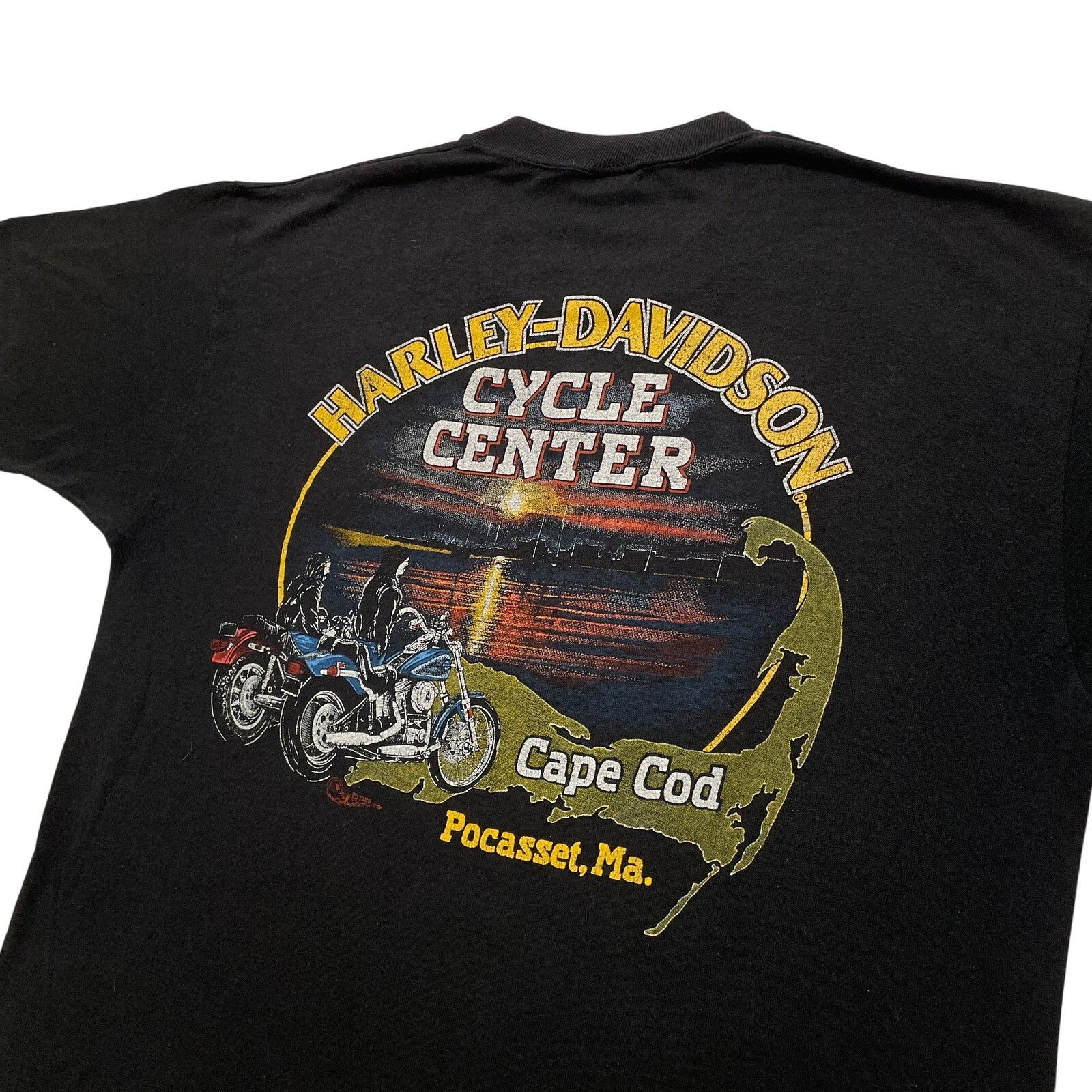 Harley Davidson VTG 80's Harley Davidson Eagle Black Thin Graphic T-Shirt XL Size US XL / EU 56 / 4 - 5 Thumbnail
