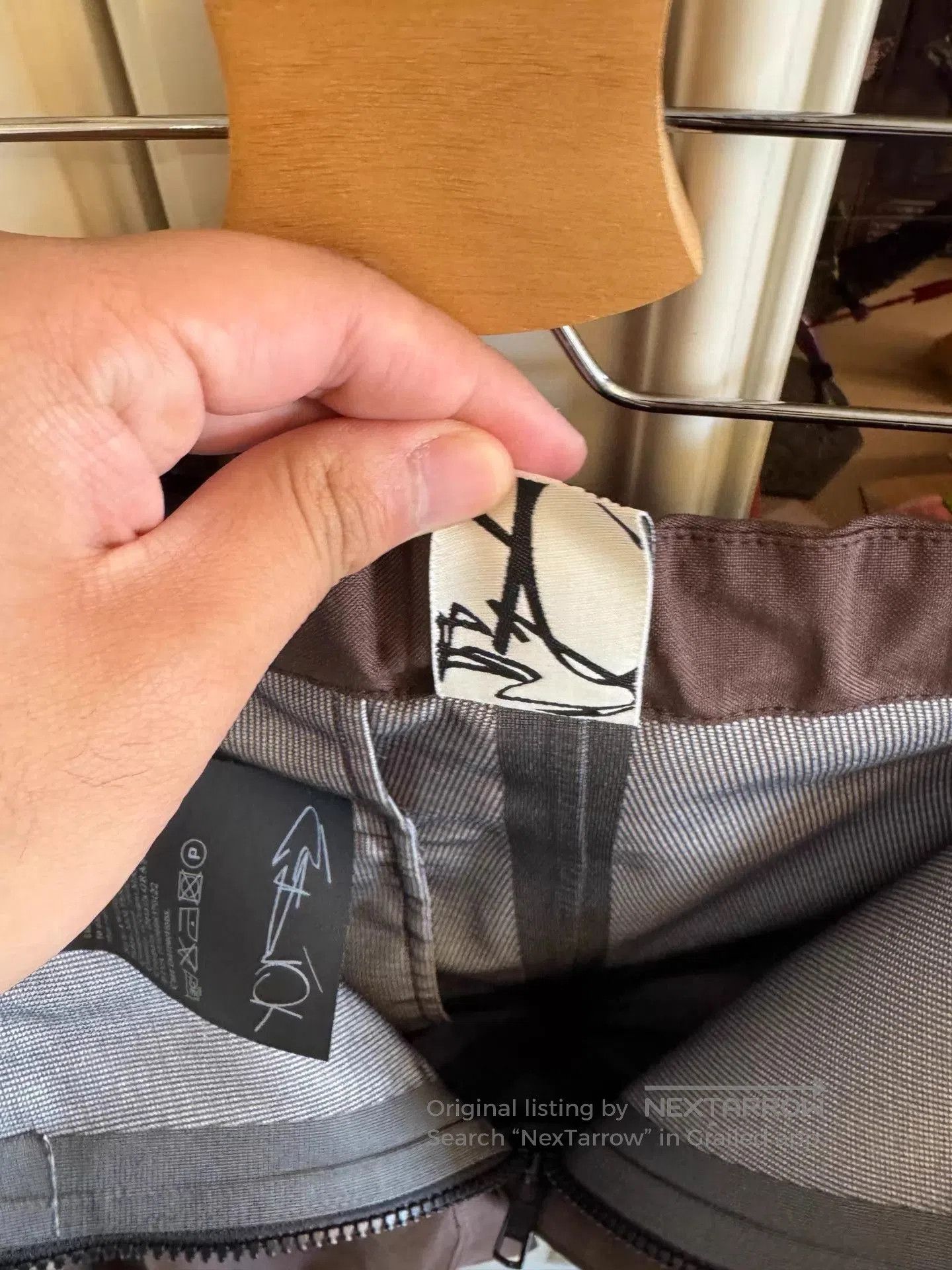 GR10K Brown Casual Pants with Belt Size 32. Size US 32 / EU 48 - 4 Thumbnail
