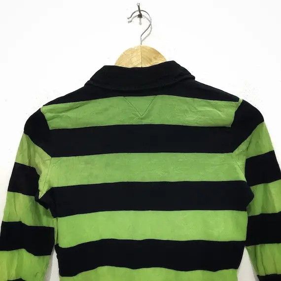 Tommy Hilfiger TOMMY HILFIGER Green Striped Polo Tee Shirt Sailing Gear Size S / US 4 / IT 40 - 4 Thumbnail