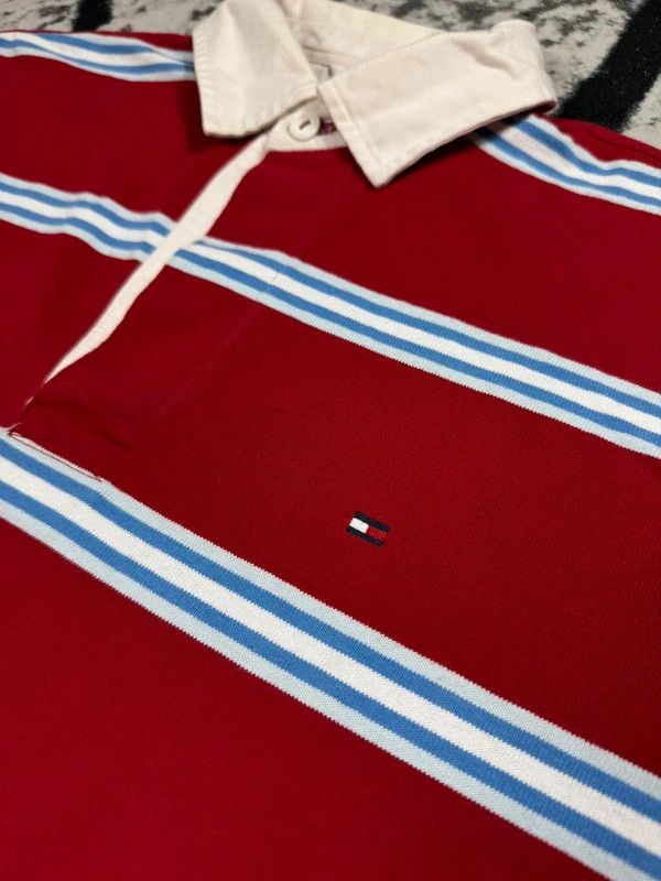 Tommy Hilfiger Tommy Hilfiger vintage striped rugby polo shirt white S red Size US S / EU 44-46 / 1 - 4 Thumbnail