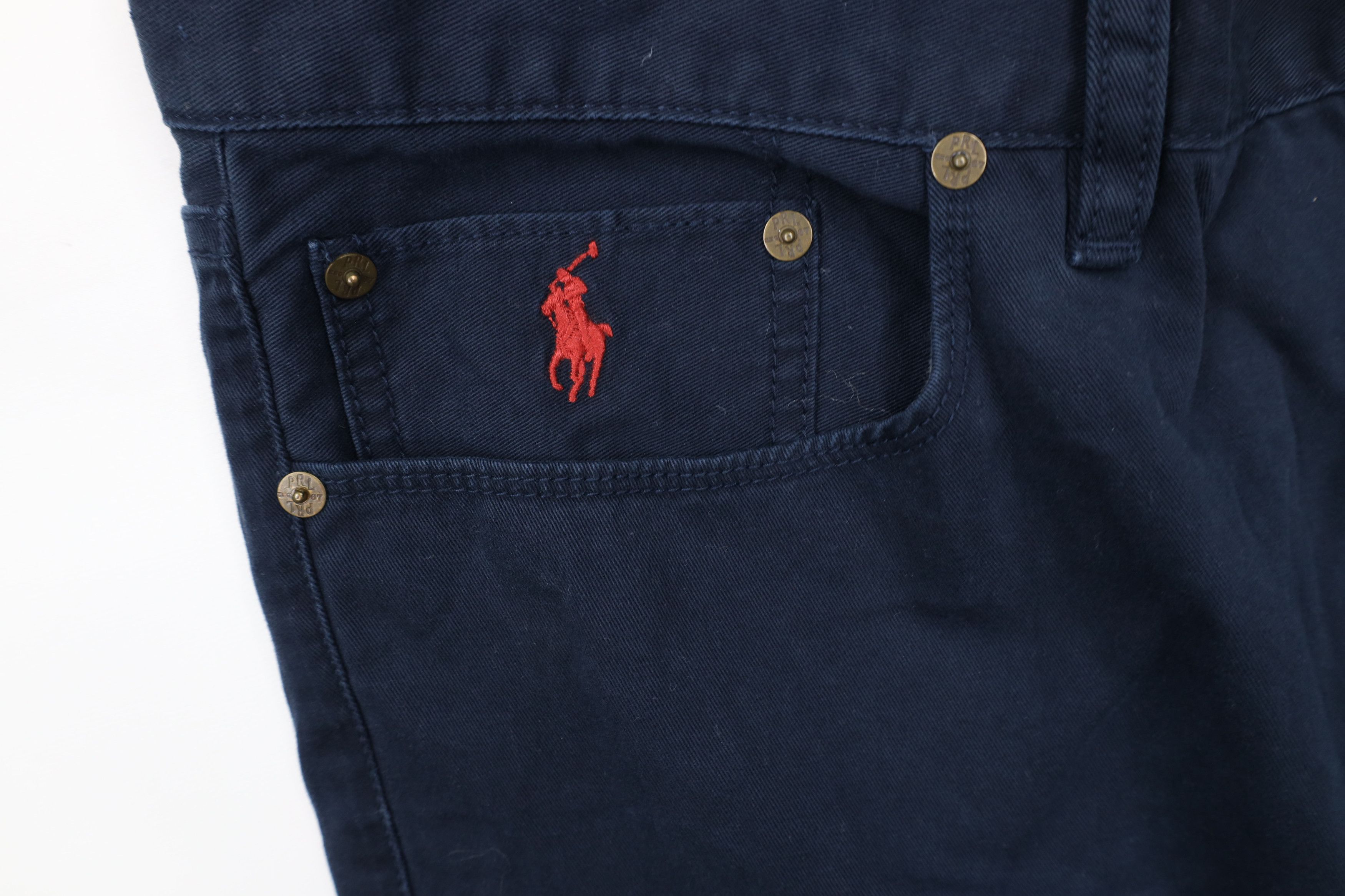 Ralph Lauren × Vintage Vintage Ralph Lauren Straight Leg Cotton Twill Pants Blue Size US 38 / EU 54 - 6 Thumbnail