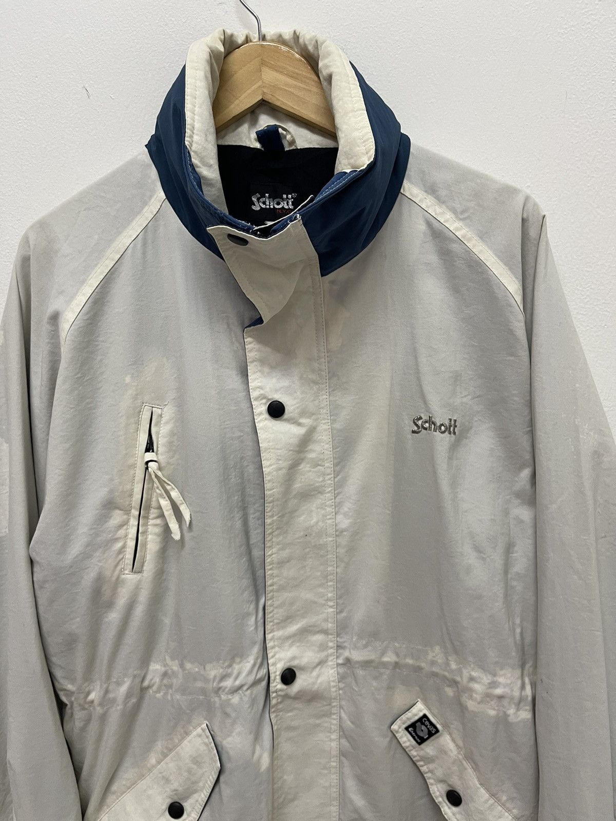 Schott Vintage SCHOTT Windbreaker Hoodies Size US L / EU 52-54 / 3 - 2 Thumbnail