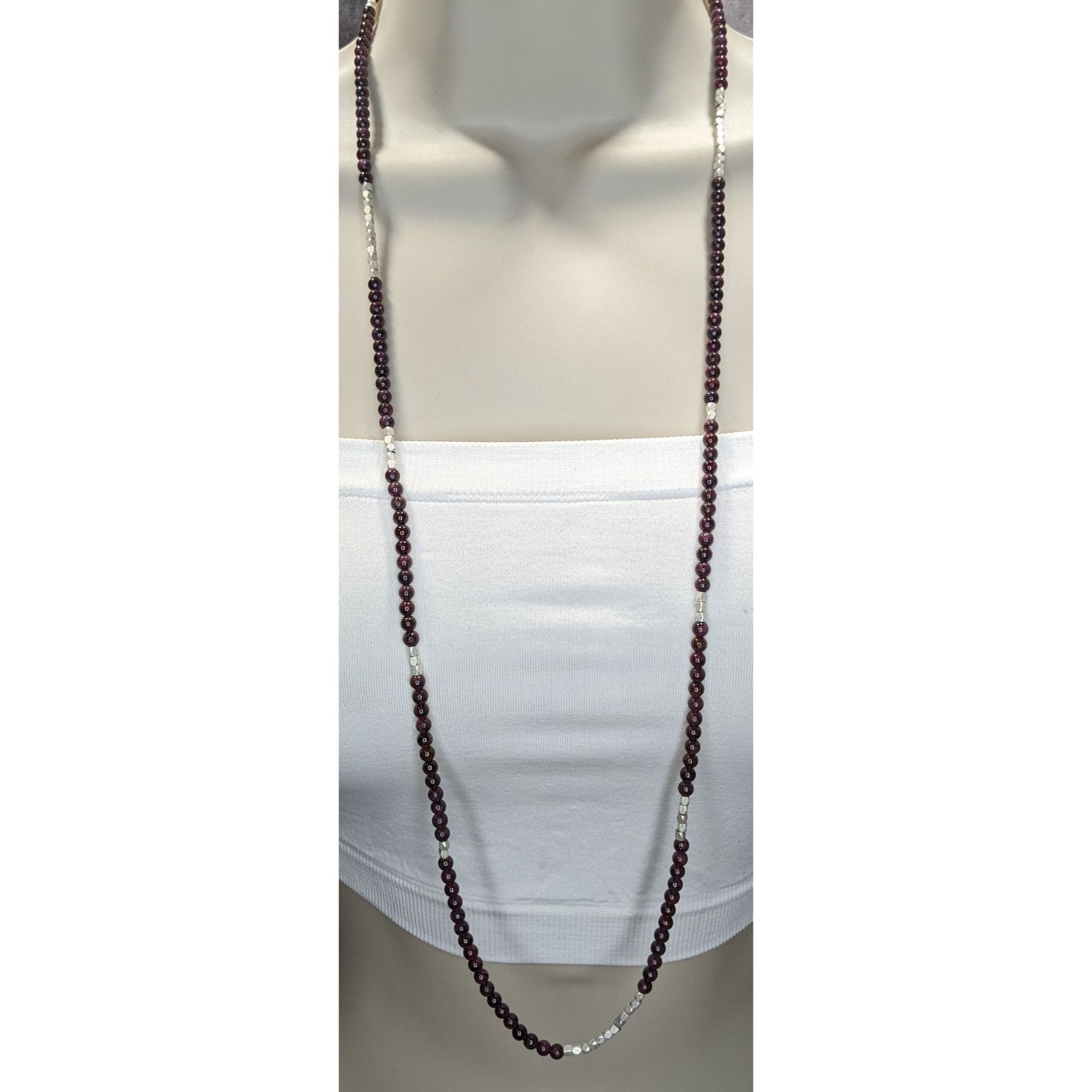 Other Bohemian Purple Agate Stretch Necklace With Silver Tone Acce Size ONE SIZE - 4 Thumbnail