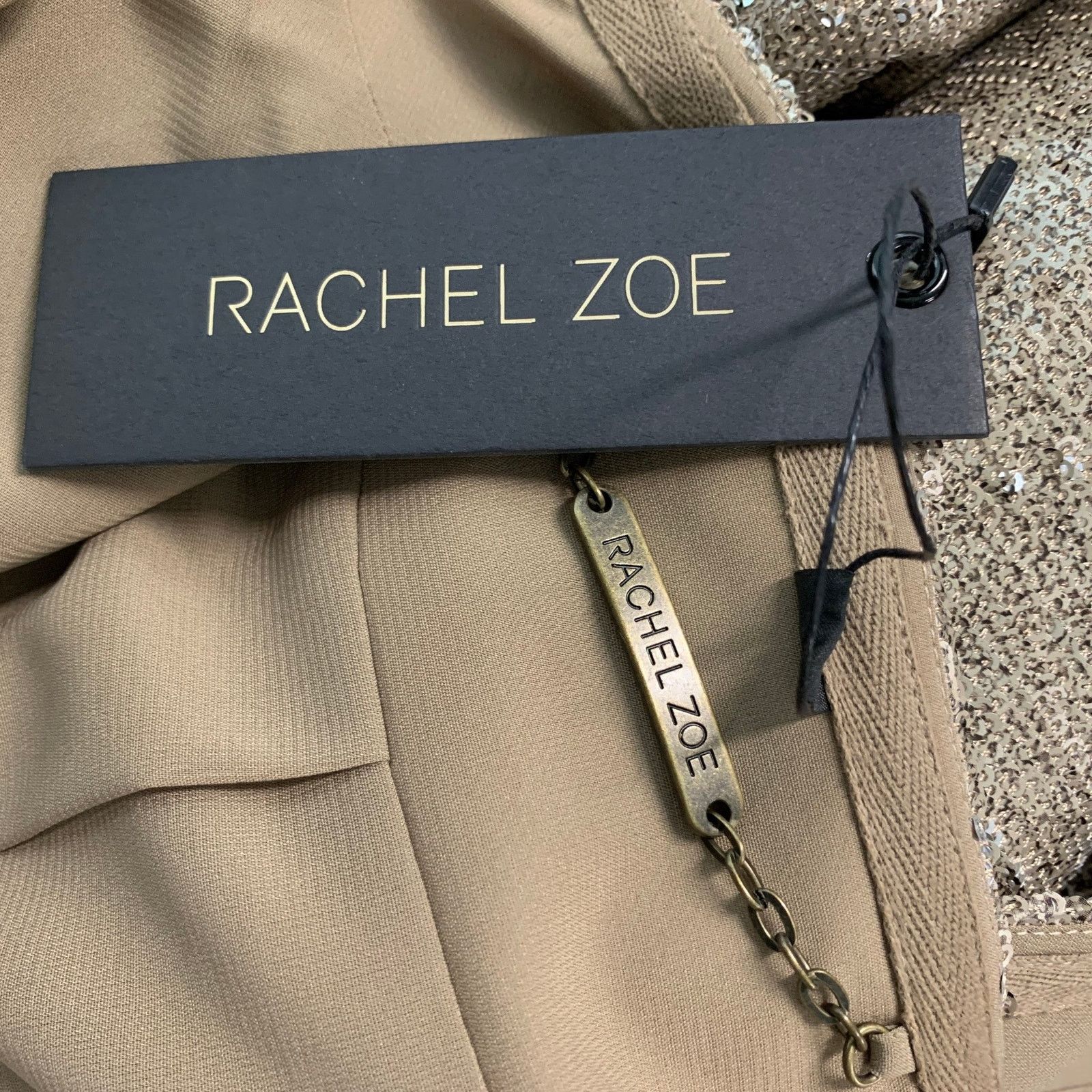 Rachel Zoe RACHEL ZOE S Gold Silver Polyester & Spandex Sequined Jacket Size S / US 4 / IT 40 - 4 Thumbnail