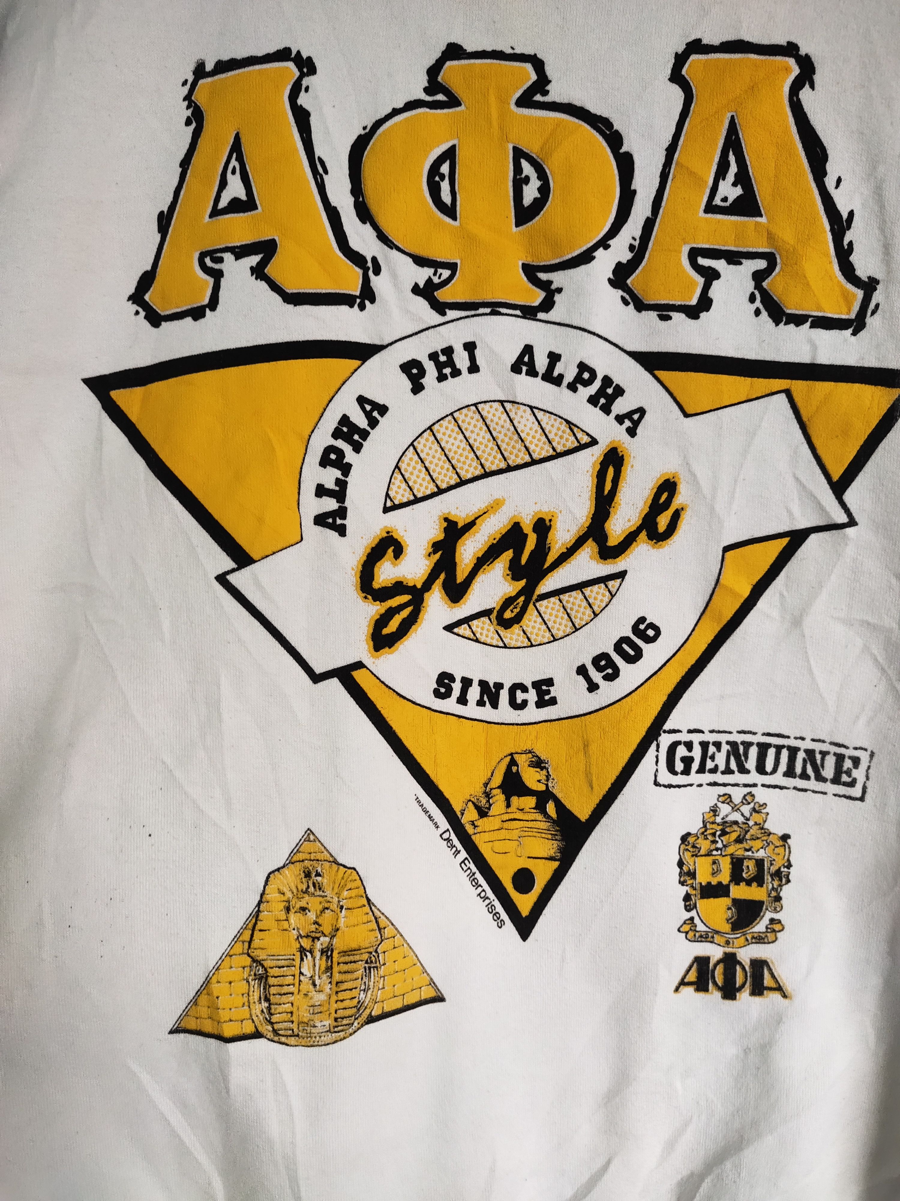 Alpha Industries × Fruit Of The Loom True Vintage Alpha Phi Alpha Fraternity Sweatshirt Size US M / EU 48-50 / 2 - 6 Thumbnail