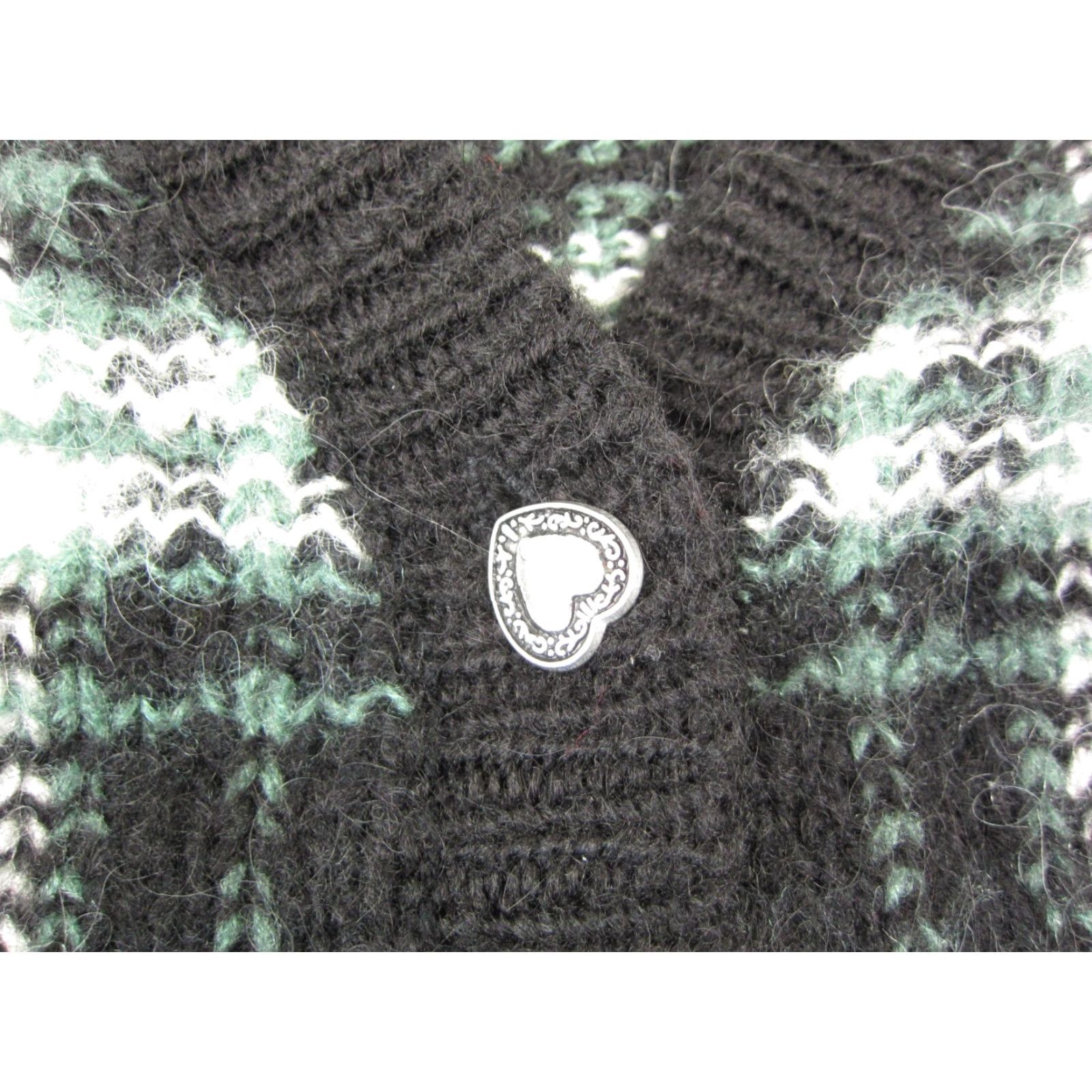 Vintage VINTAGE Christopher & Banks Cardigan Womens M Black Plaid Wool Sweater Size M / US 6-8 / IT 42-44 - 4 Thumbnail