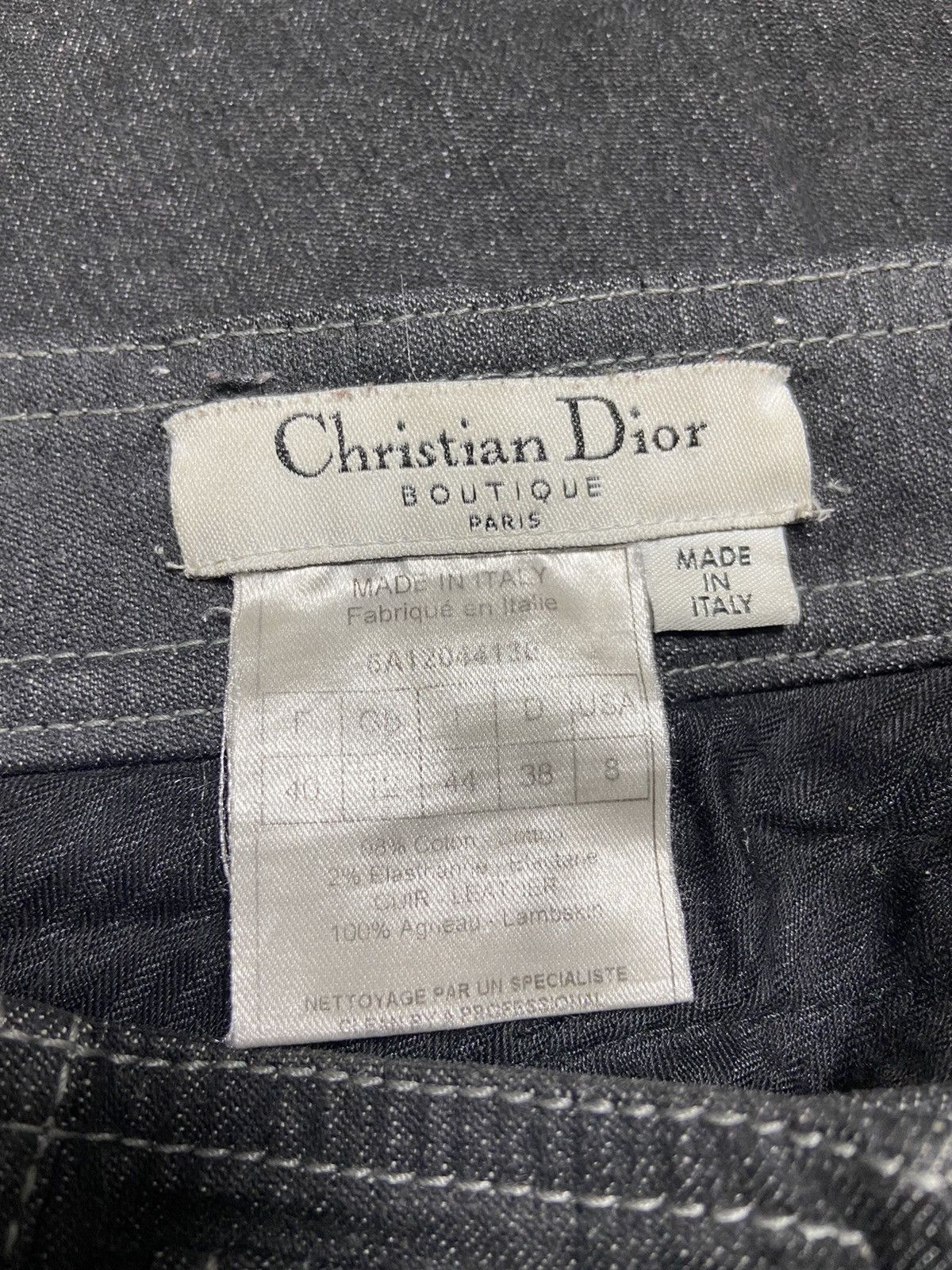 Dior 40 Christian Dior Leather trimmed denim pamts jeans Size US 30 / EU 46 - 4 Thumbnail