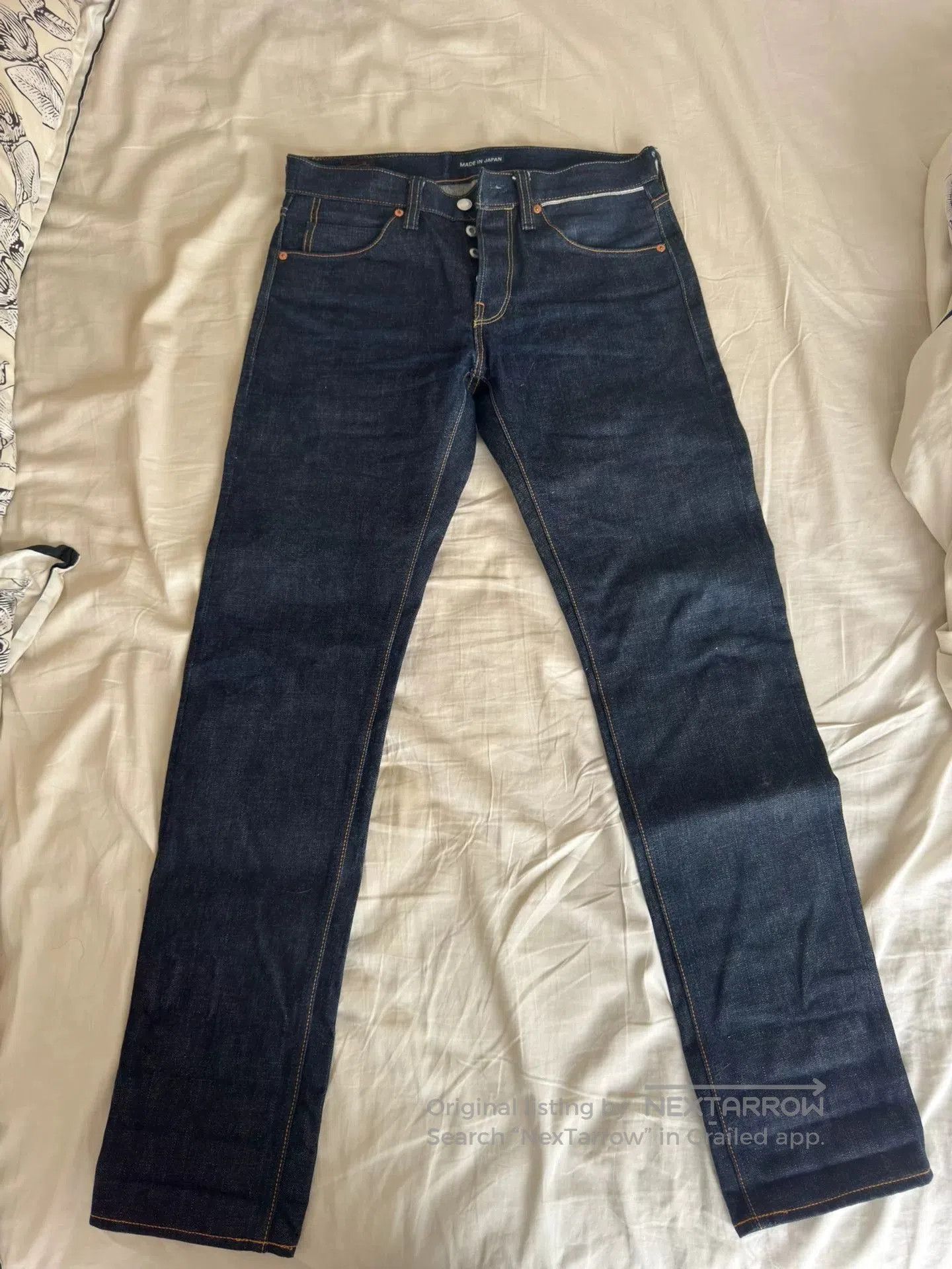 Other Raw Heavyweight Selvedge Slim Tapered Jeans. Size US 30 / EU 46 - 2 Thumbnail