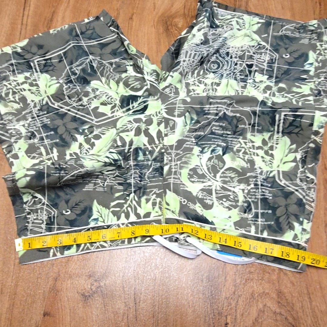 Other Hawaiian Map Board Shorts Wanderwall Green Floral Print 36 Size US 36 / EU 52 - 7 Thumbnail