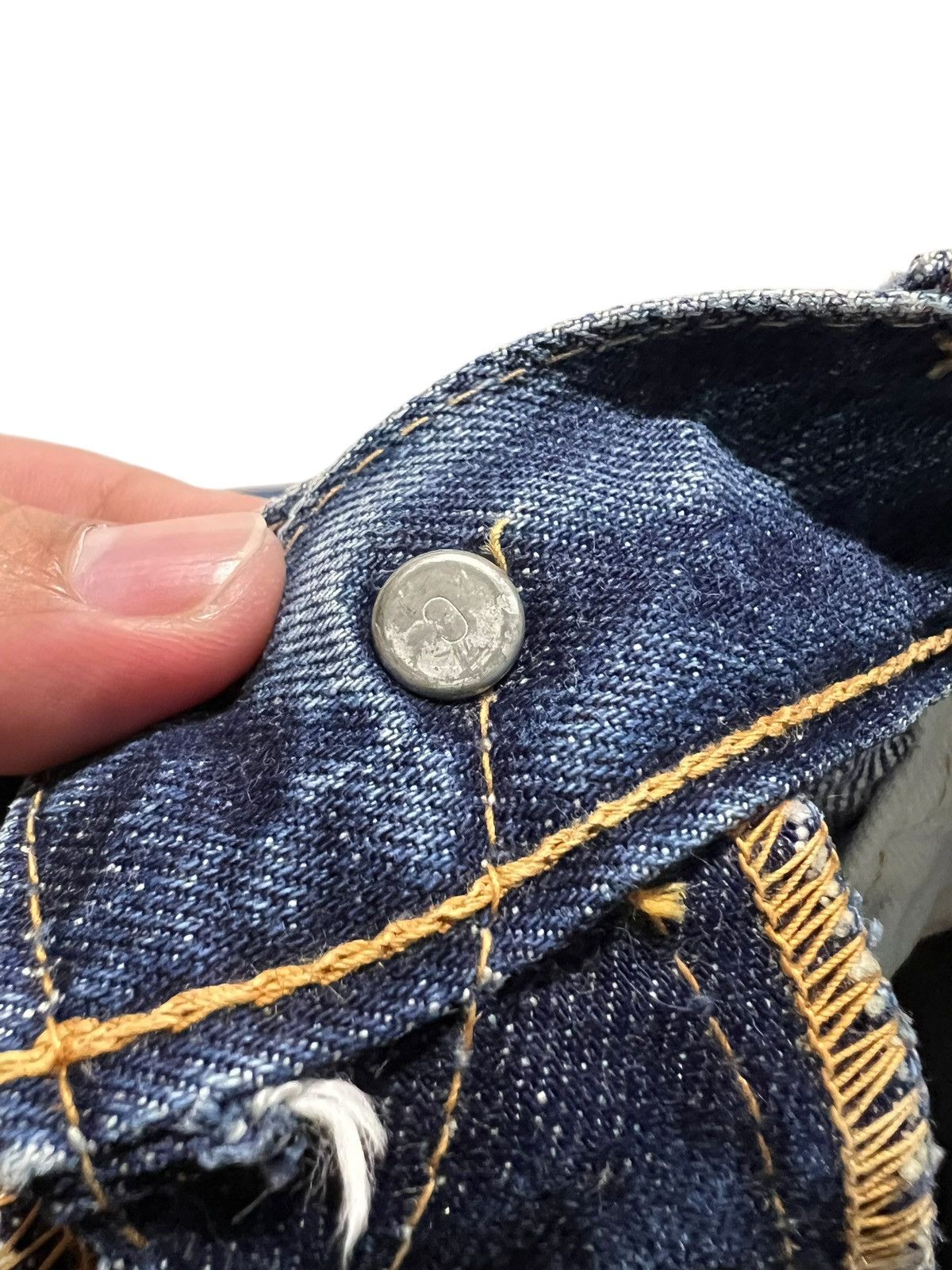 If Six Was Nine × Japanese Brand × Le Grande Bleu (L.G.B.) VINTAGE 90’S CANTON SELVEDGE DISTRESSED JEANS Size US 26 / EU 42 - 12 Thumbnail