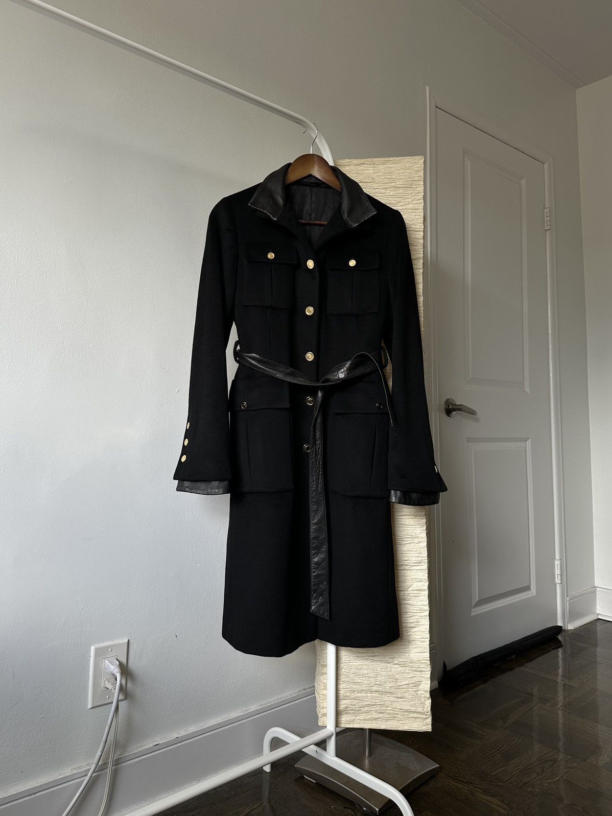 Gucci Gucci Tom Ford Era Cashmere Military Coat With Leather Belt Size S / US 4 / IT 40 - 1 Thumbnail