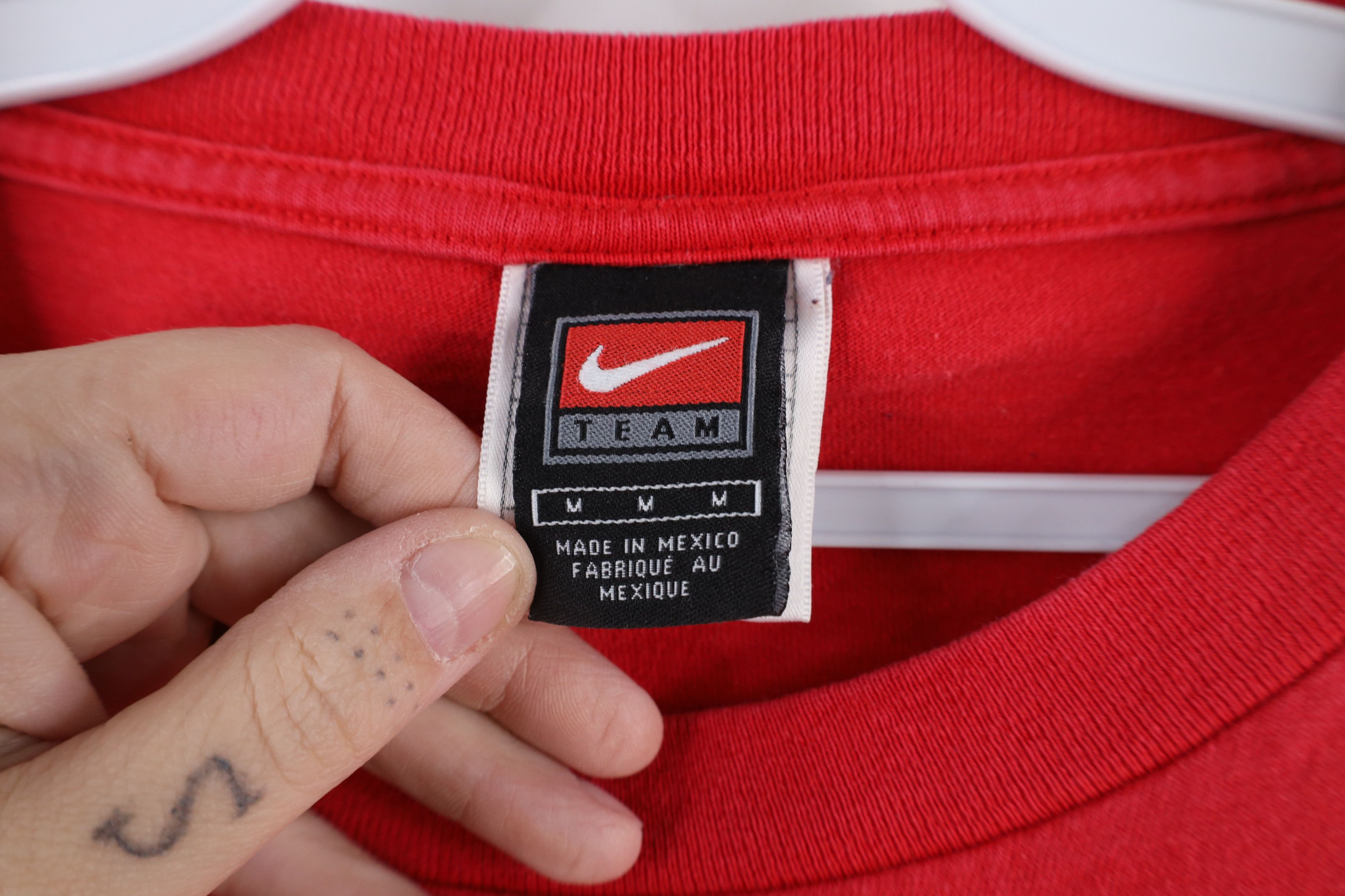 Nike × Vintage Vintage Nike Swoosh Fresno State Long Sleeve T-Shirt Red Size US M / EU 48-50 / 2 - 9 Thumbnail