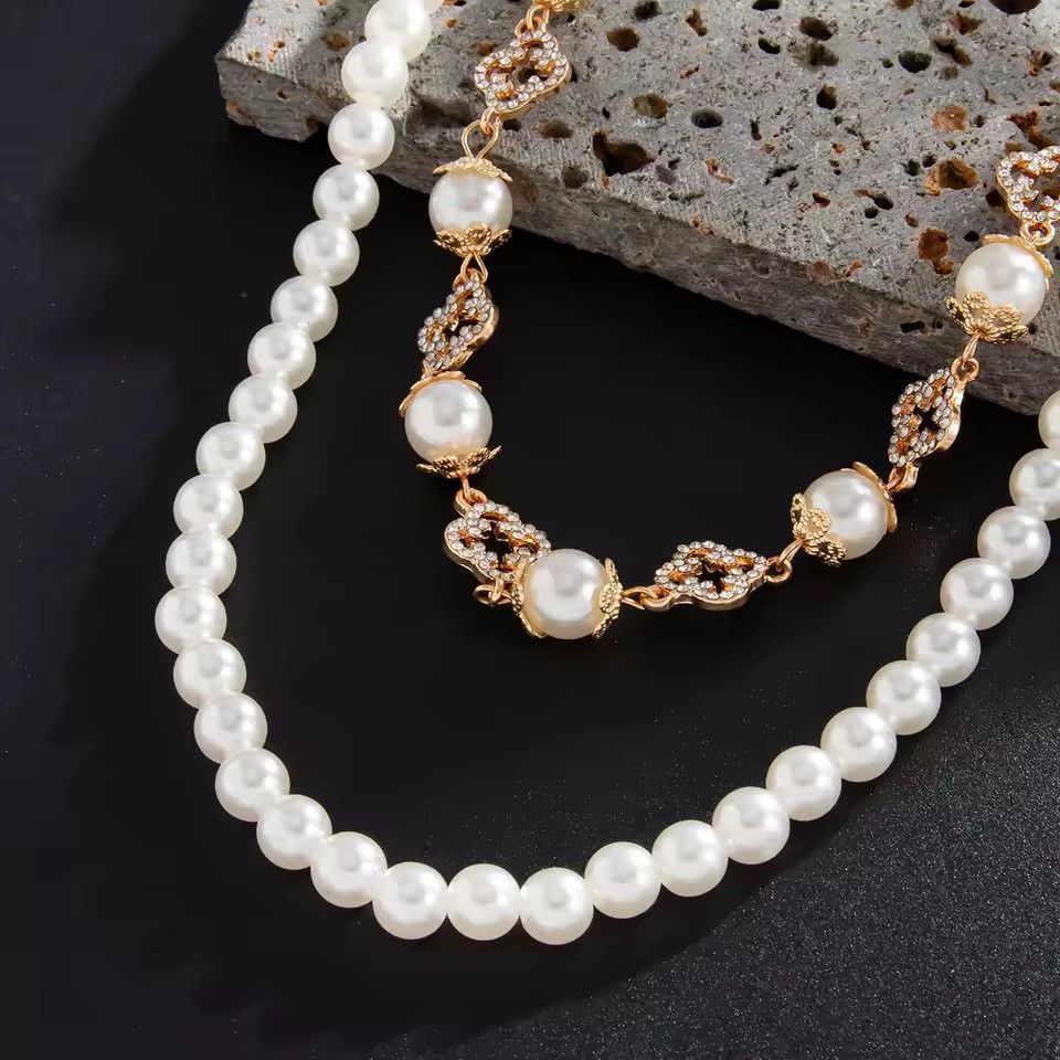 Jewelry Rhinestone Streetwear Punk Pearl Imitation Cross Key Chain Size ONE SIZE - 6 Thumbnail
