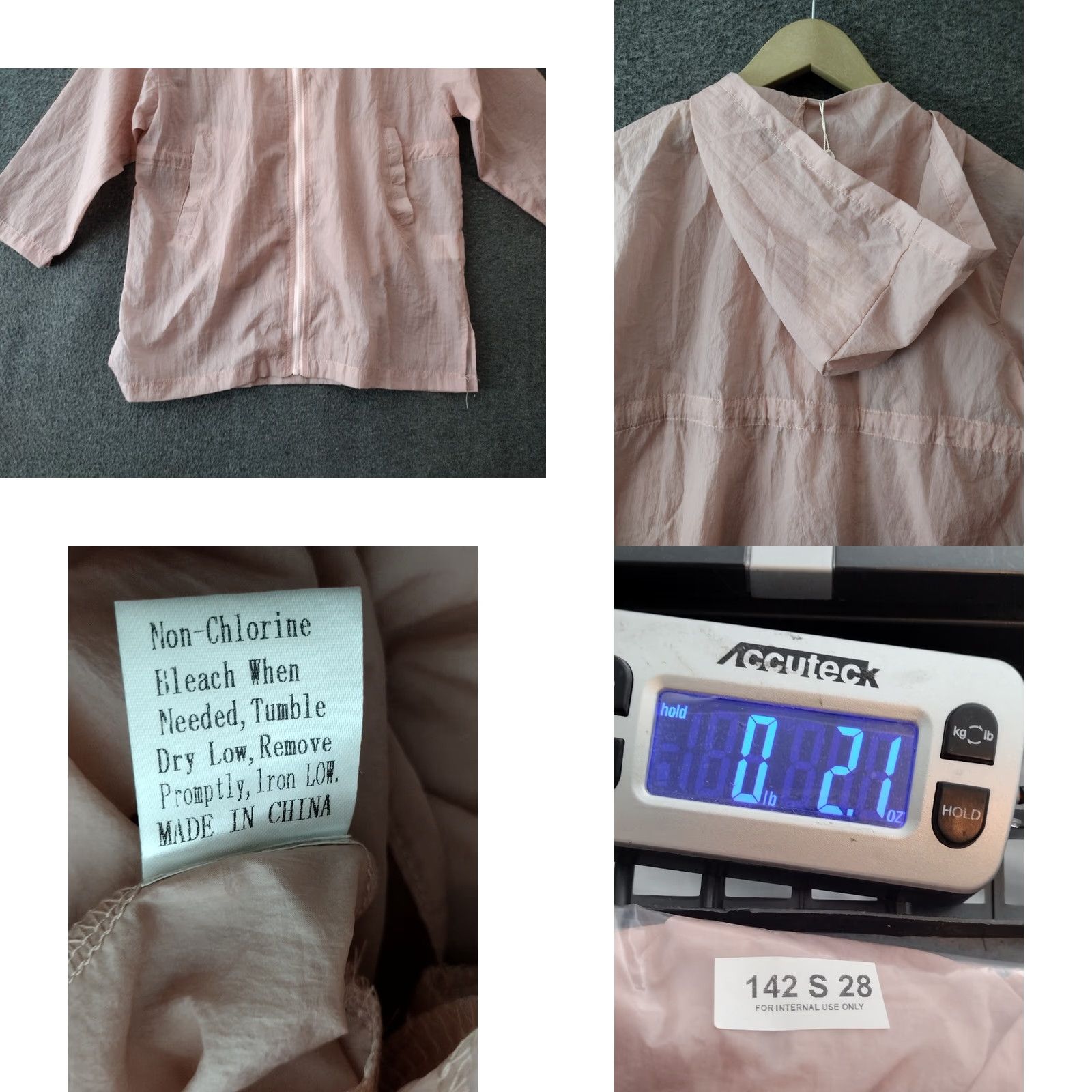 Rains ANGEDI Light Wind Rain Jacket Women Hooded Peach Size Small Weather Coat Size S / US 4 / IT 40 - 9 Thumbnail
