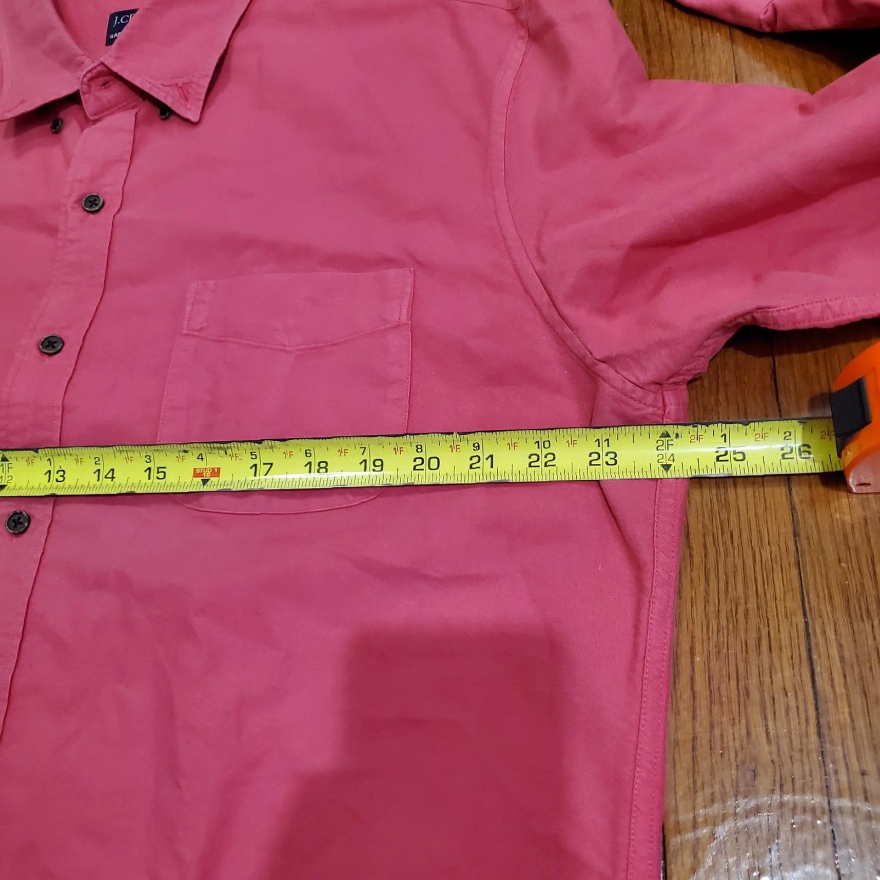 J.Crew J.Crew Shirt Mens XL Pink Garment Dye Slim Untucked Button Front Long Sleeve Size US XL / EU 56 / 4 - 6 Thumbnail