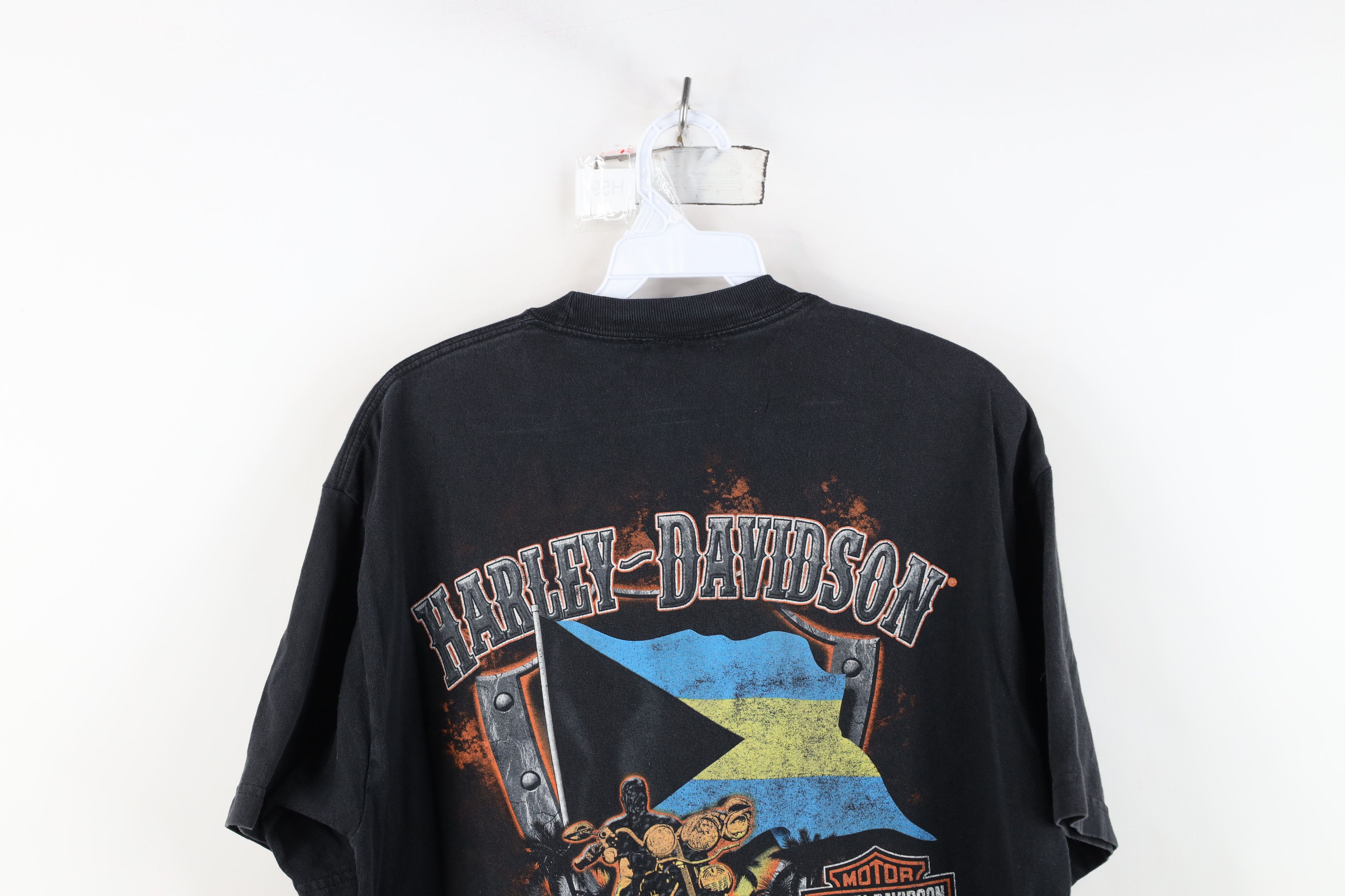 Harley Davidson Vintage Y2K Harley Davidson Spell Out Bahamas T-Shirt Black Size US L / EU 52-54 / 3 - 14 Thumbnail