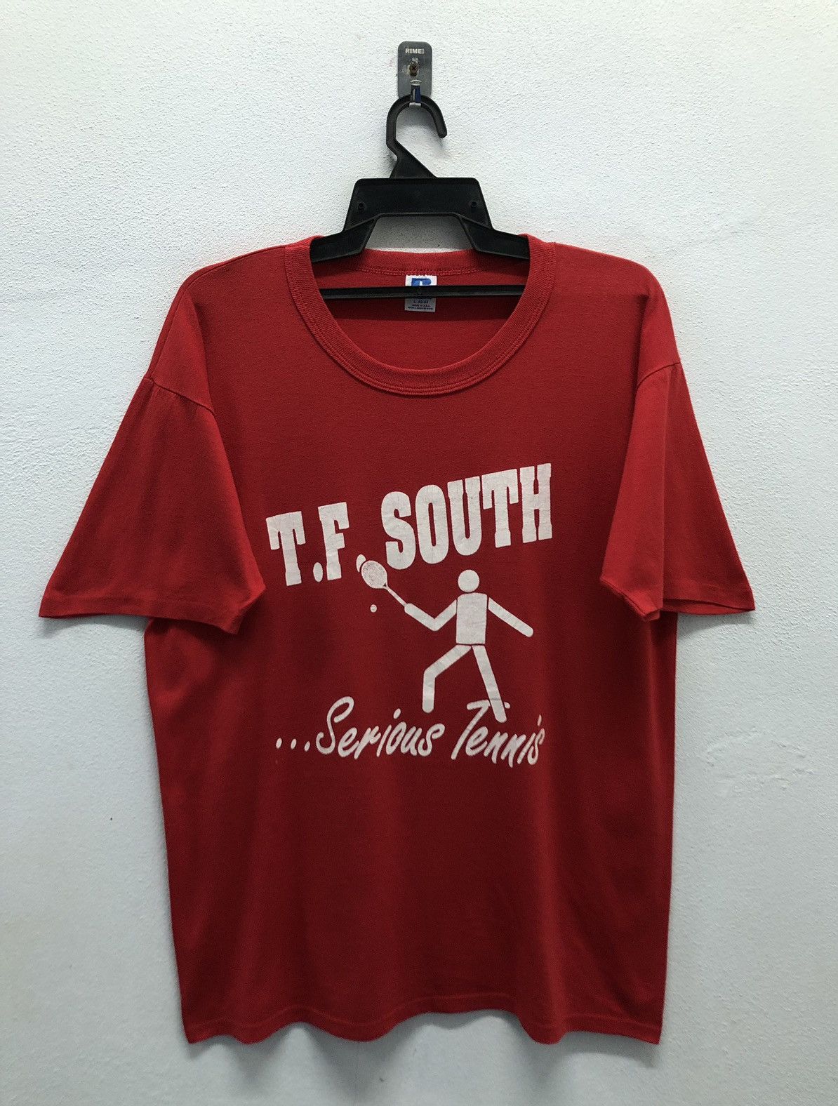 Russell Athletic Vintage Russell Athletic T.F South Serious Tennis T-Shirt Size US L / EU 52-54 / 3 - 1 Thumbnail